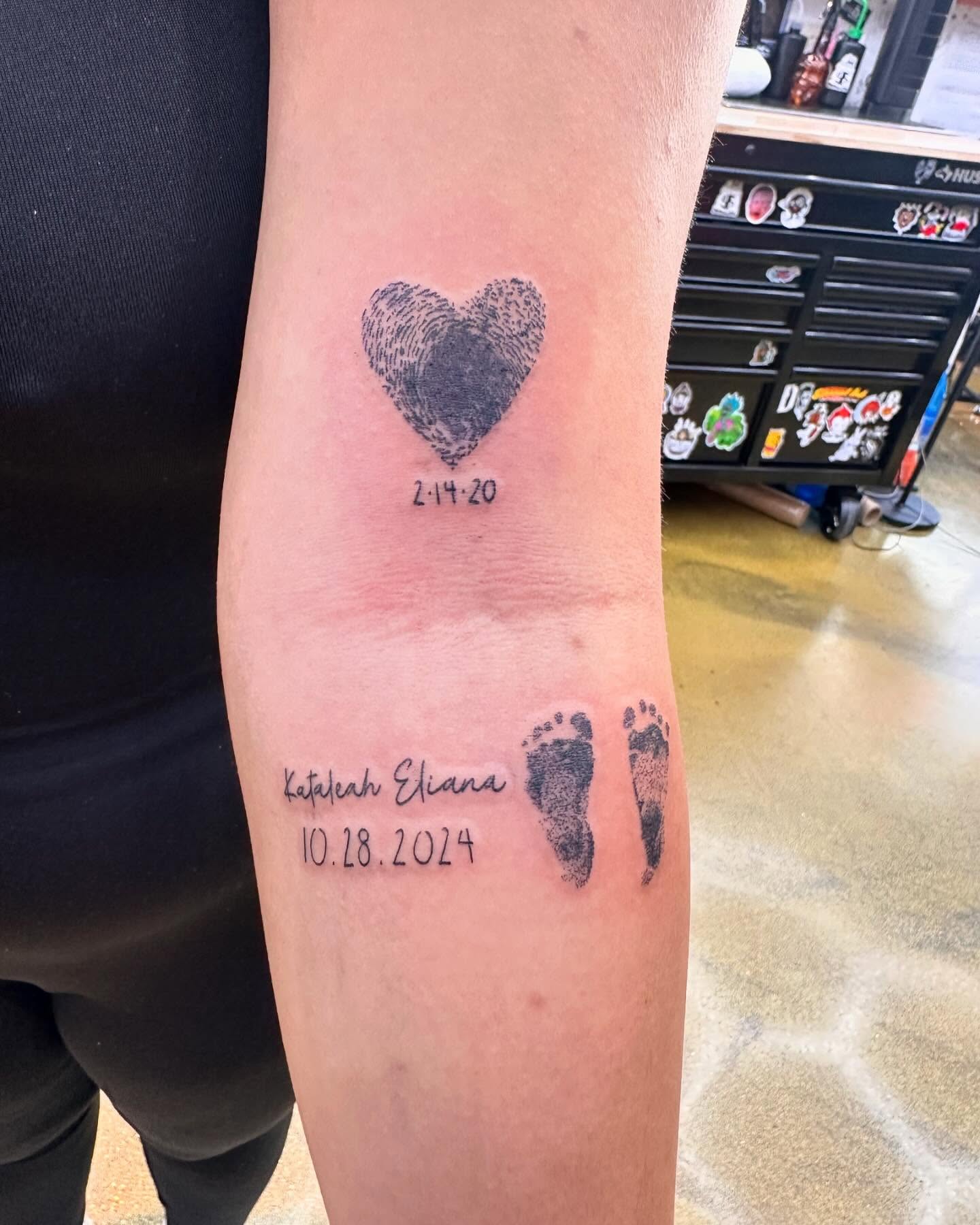 Heartprint Date Tattoos