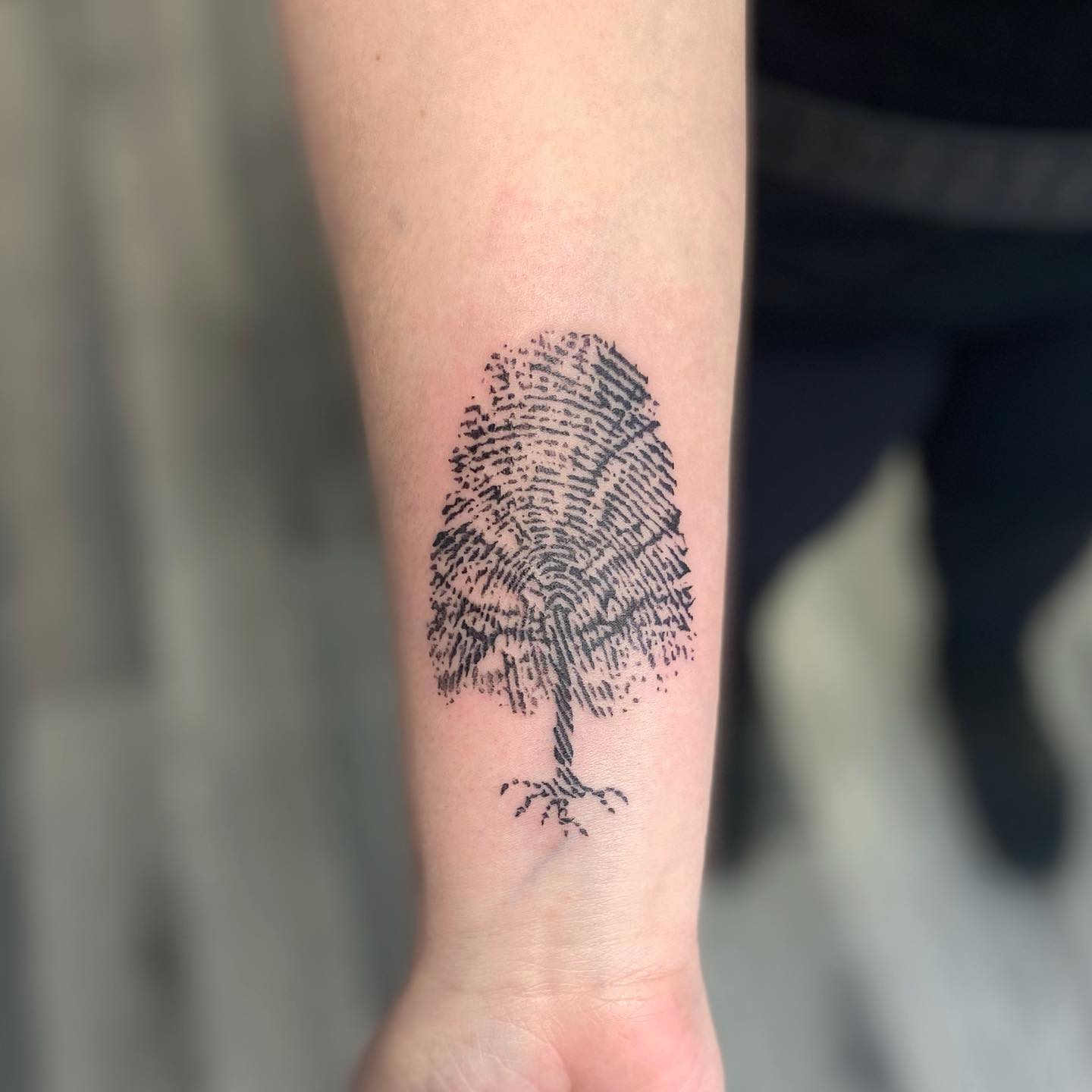 Fingerprint Tree Tattoo
