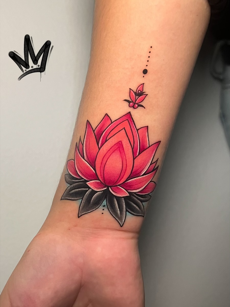 Loto en rojo y negro