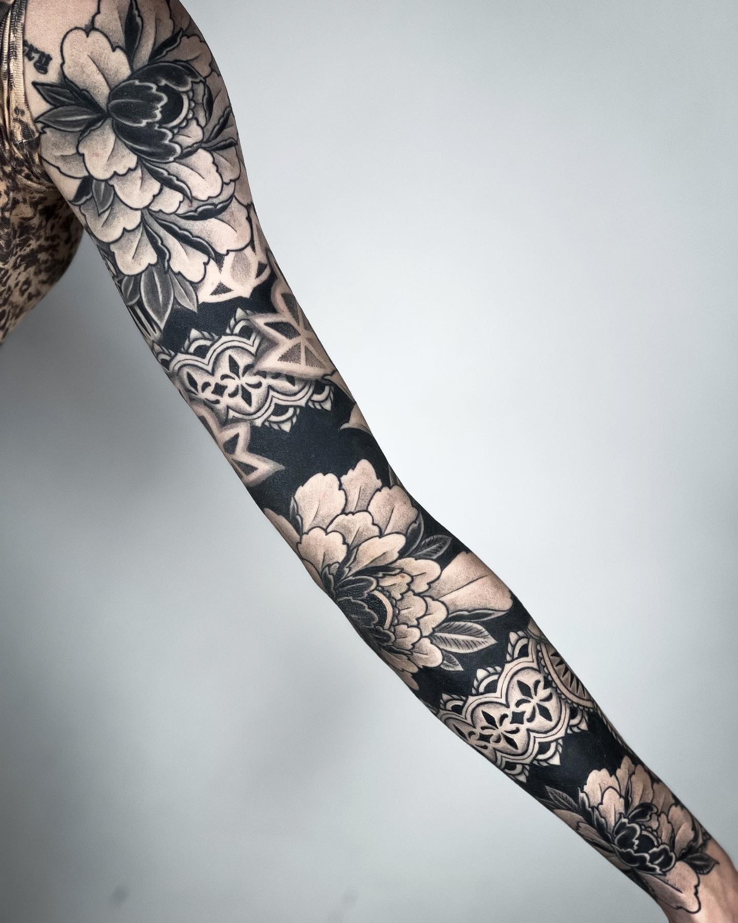 Floral Blackwork Sleeve