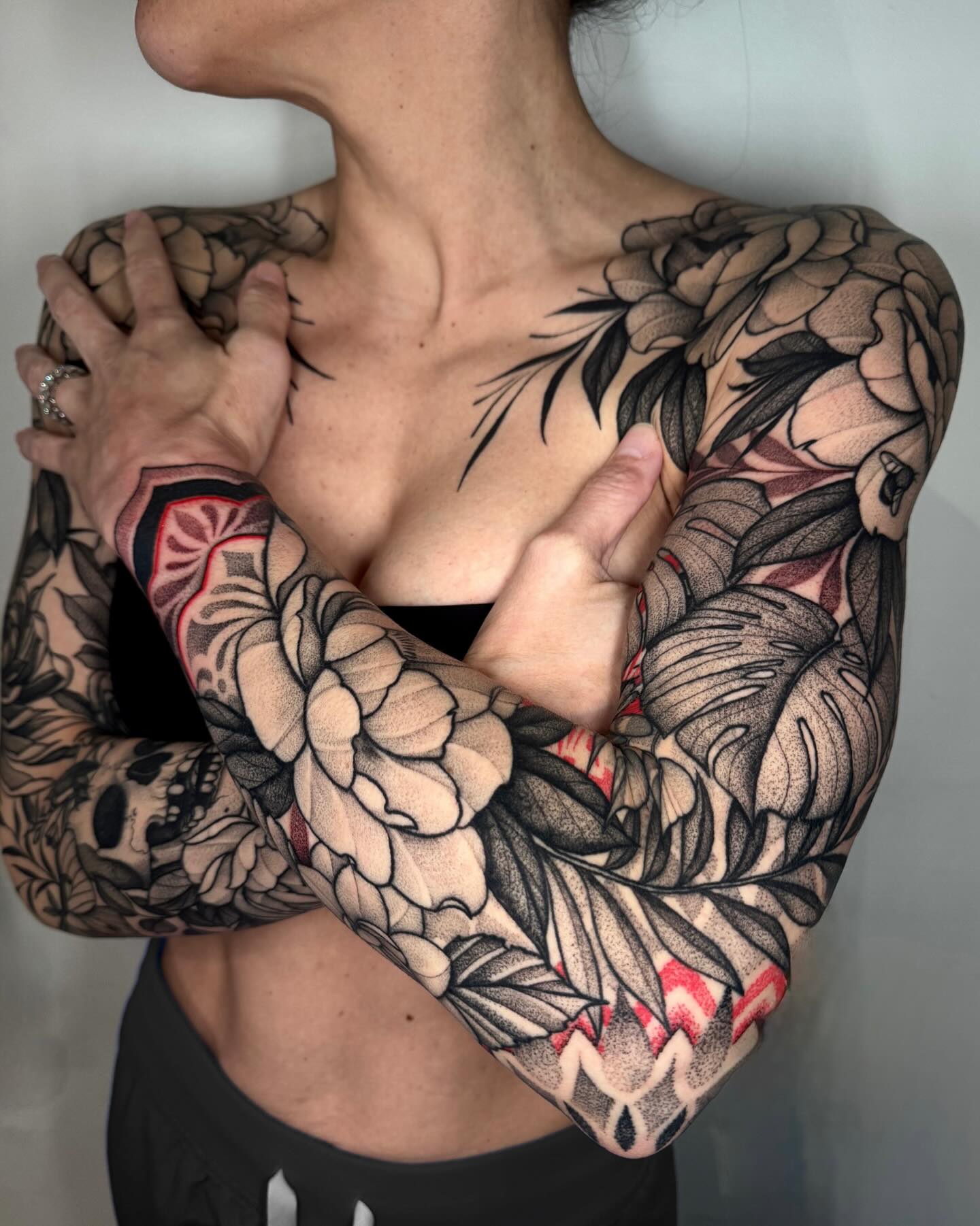 Floral Blackwork Sleeve