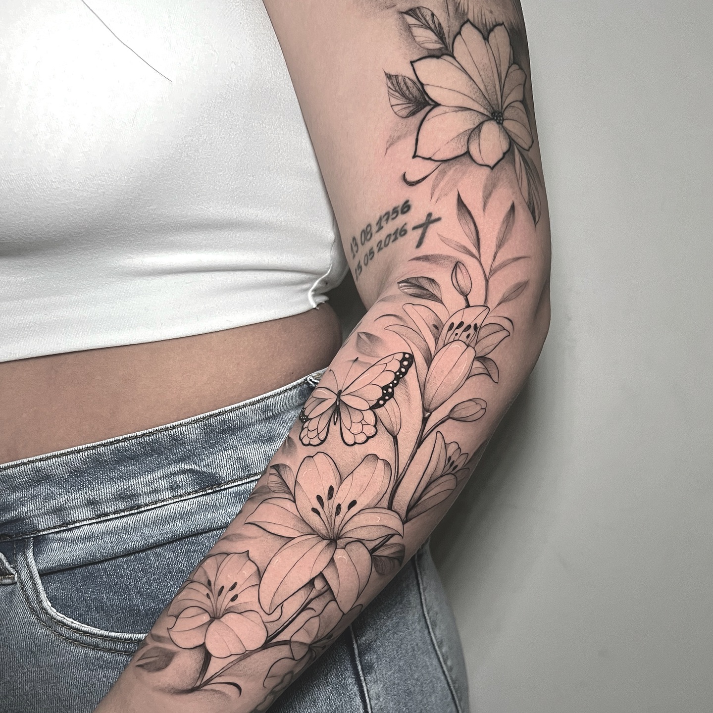 Floral Butterfly Sleeve