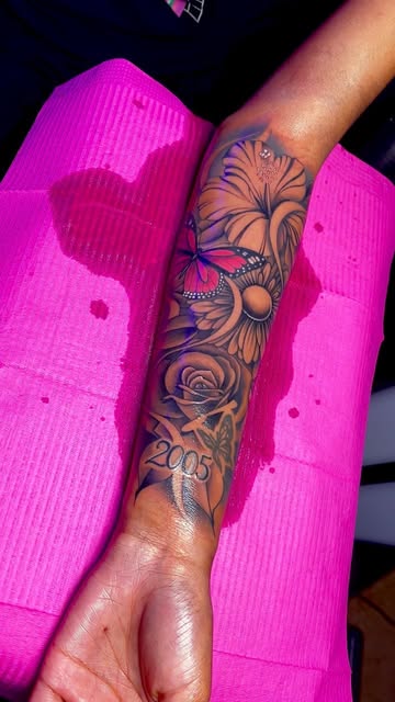Floral Butterfly Sleeve