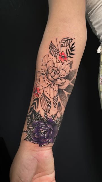 Floral Forearm Tattoo