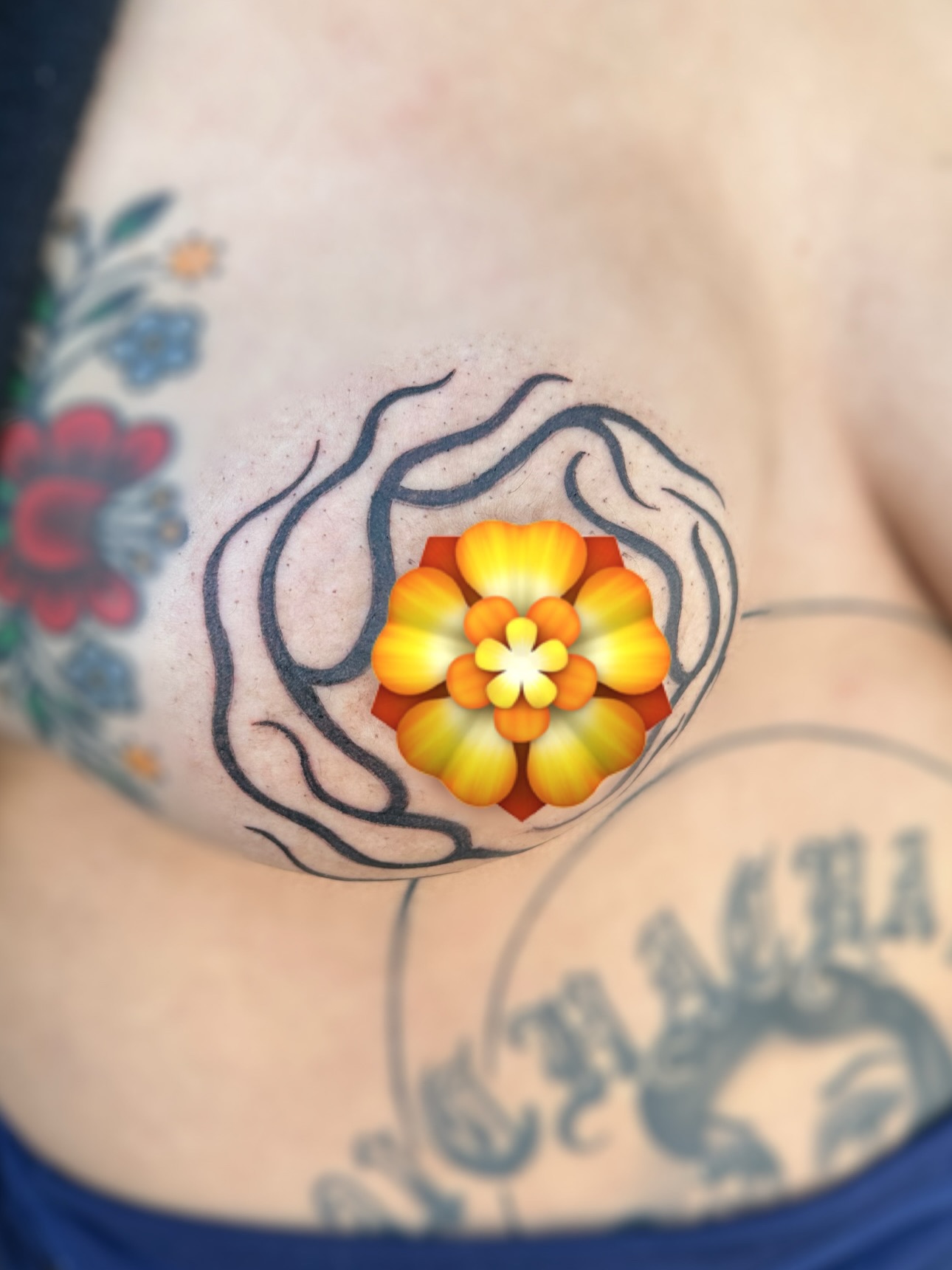 Flower Heart Outline