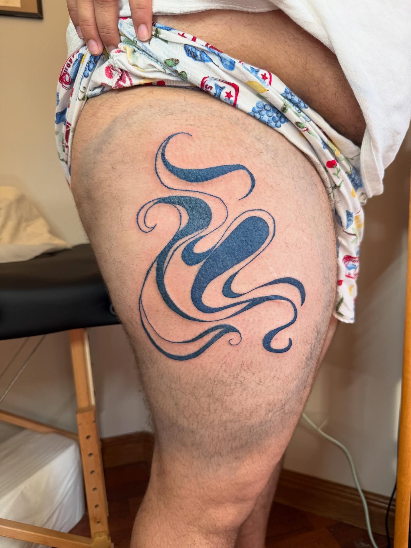 Flowing Blue Ink Swirls
