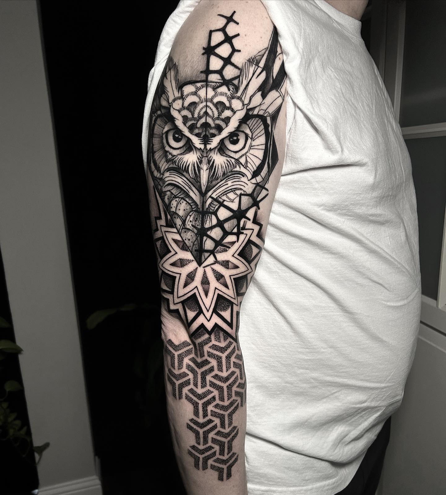 Geometric Owl Sleeve