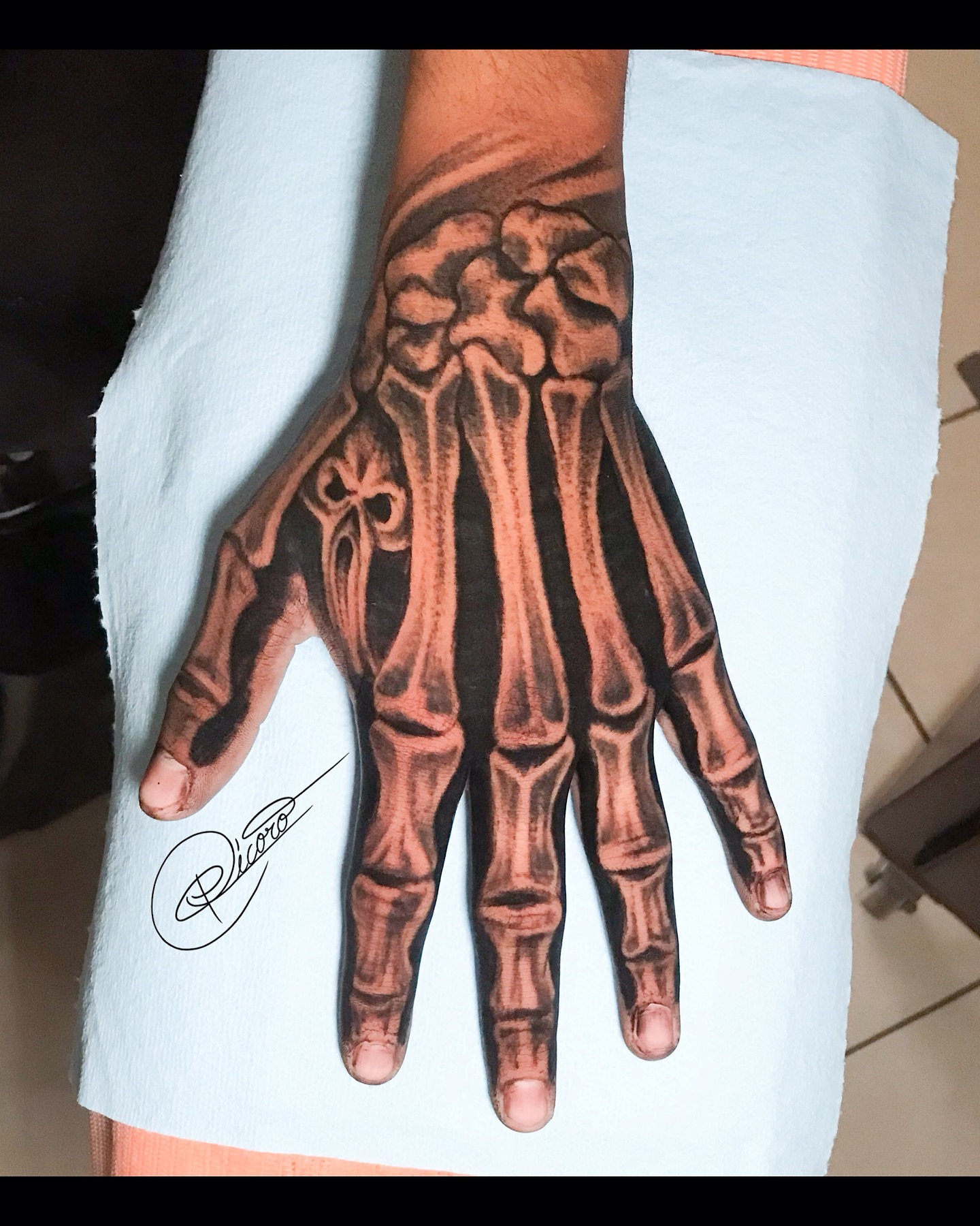 Hand Skeleton Tattoo