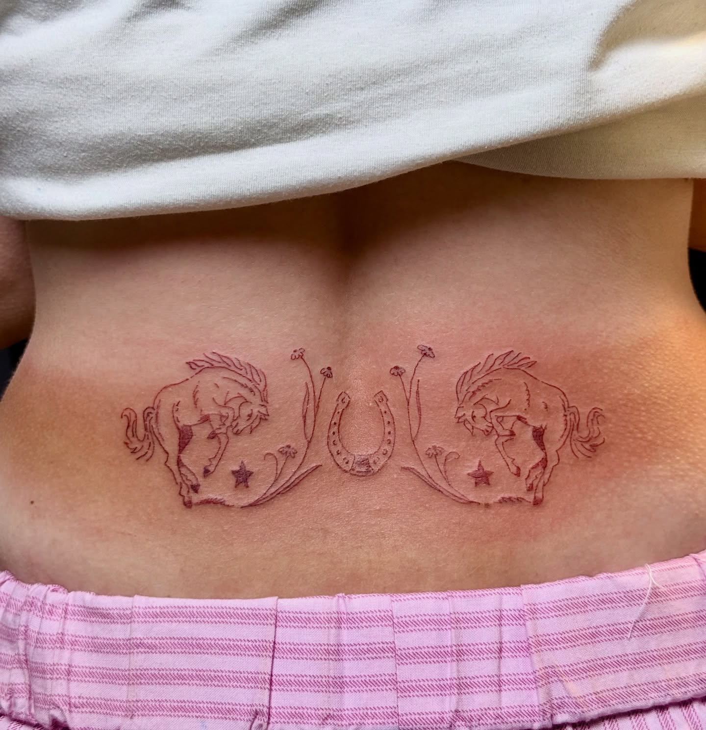 Horse and Horseshoe Tramp Stamp