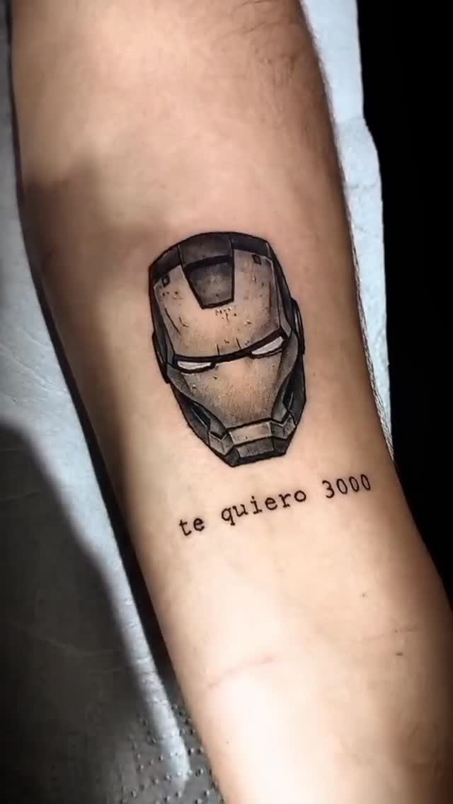 Iron Man Helmet Tattoo