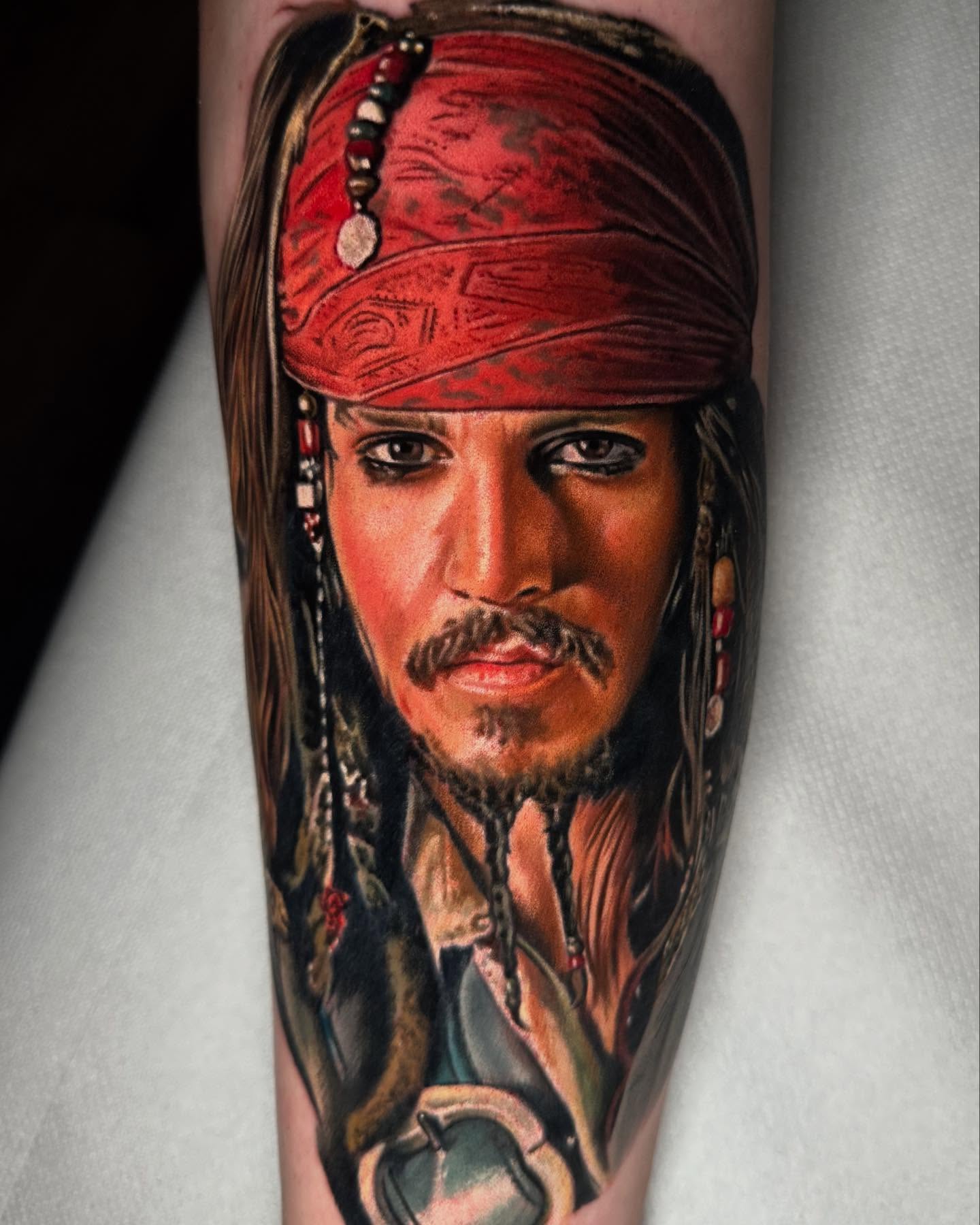 Jack Sparrow Portrait Tattoo