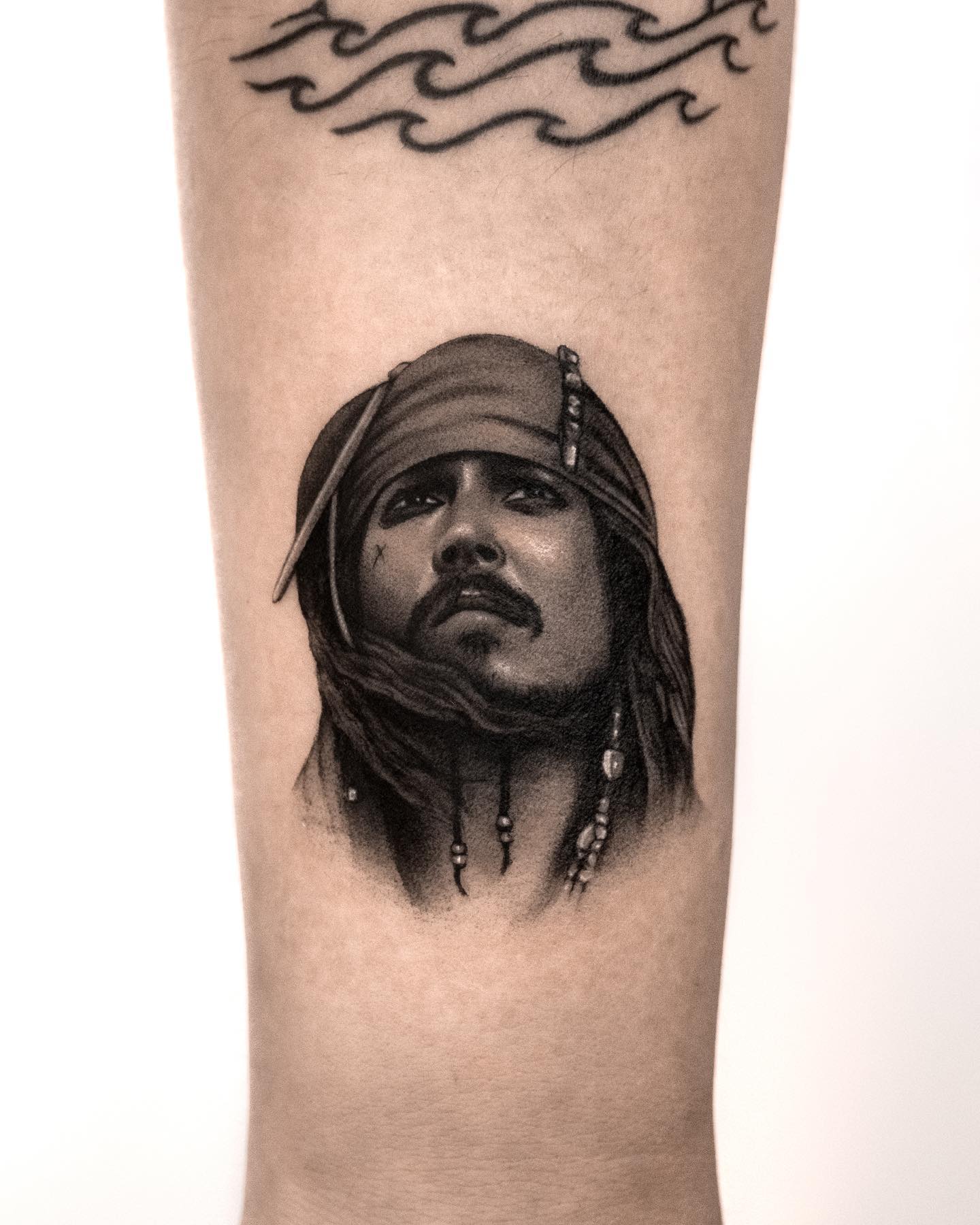 Jack Sparrow Portrait Tattoo