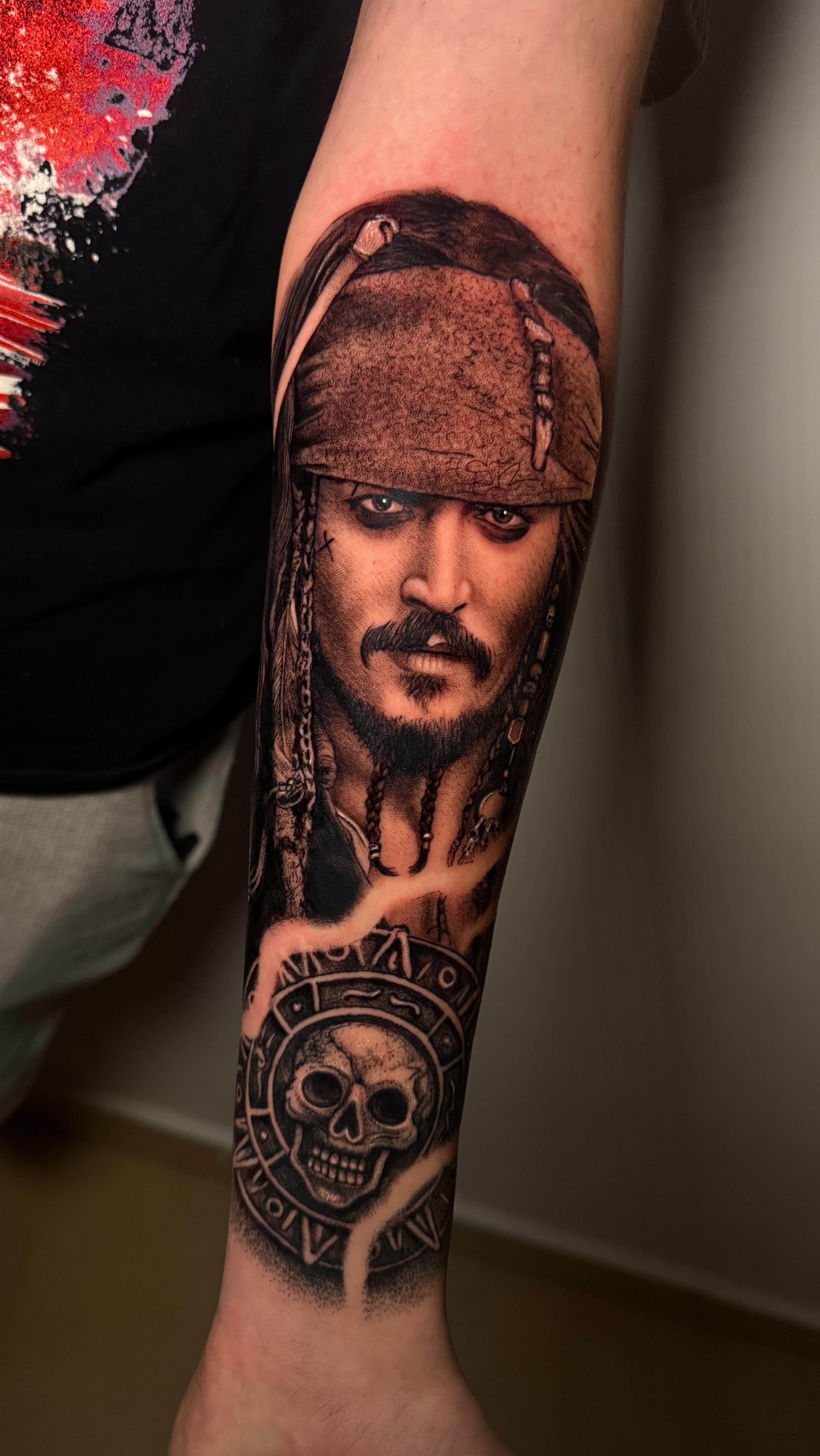Jack Sparrow Realism Tattoo