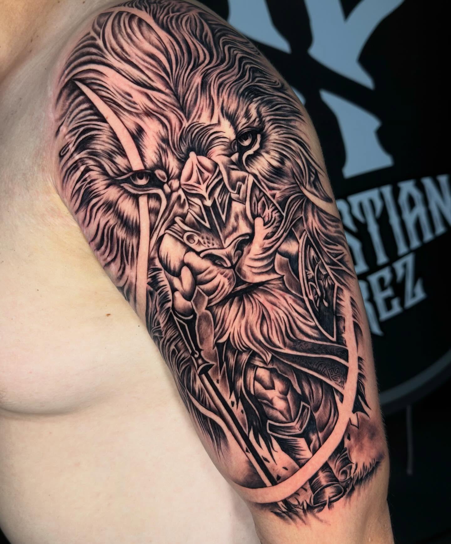 León tribal realista