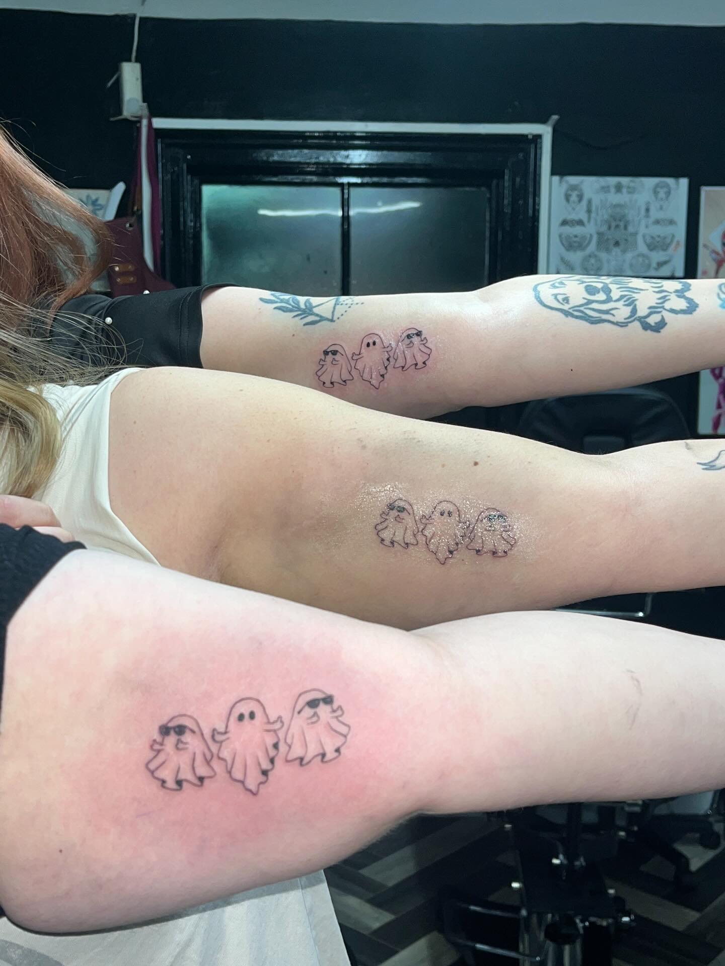Matching Ghost BFF Tattoos