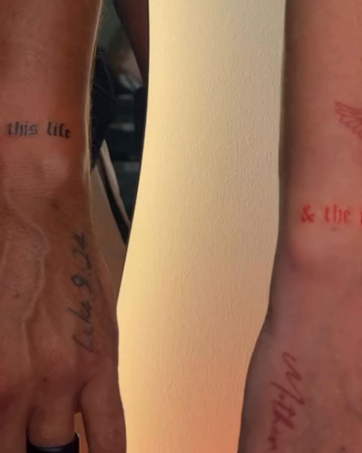 Matching Scripted Text Tattoos