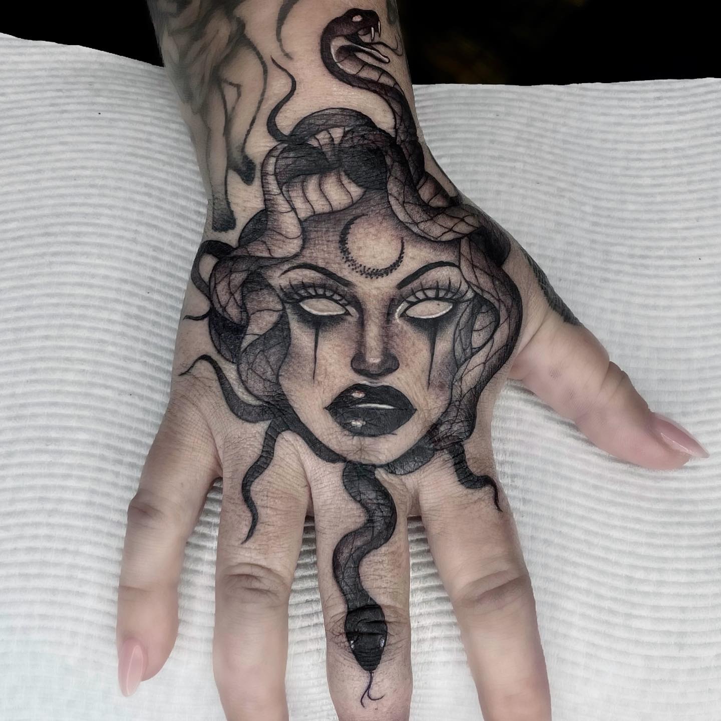 Medusa Blackwork Stencil