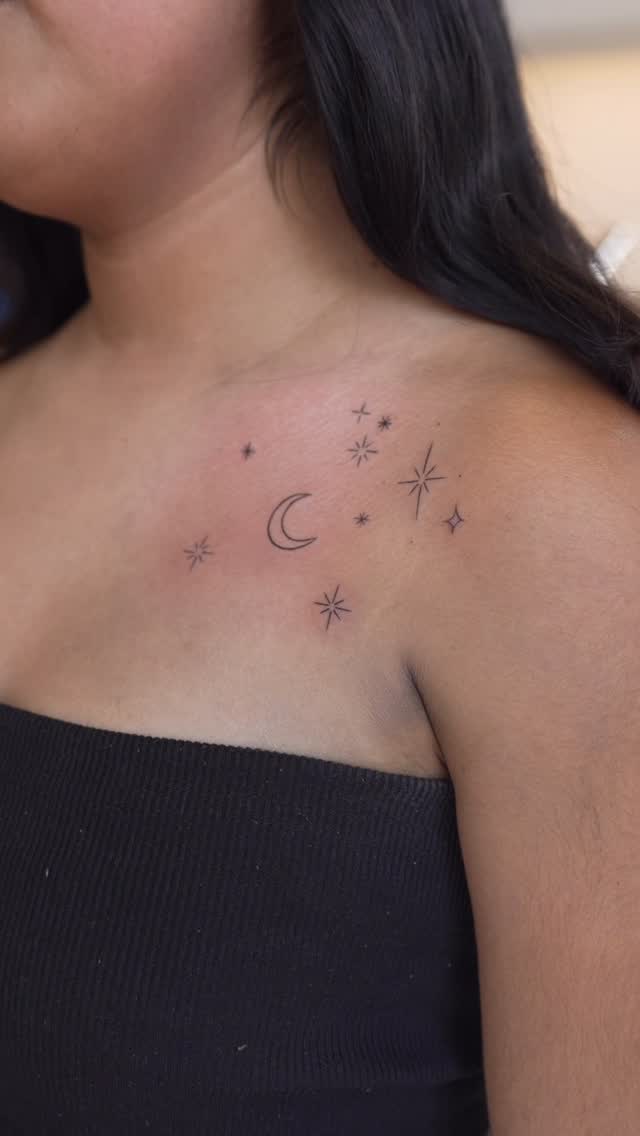 Minimalist Celestial Tattoo