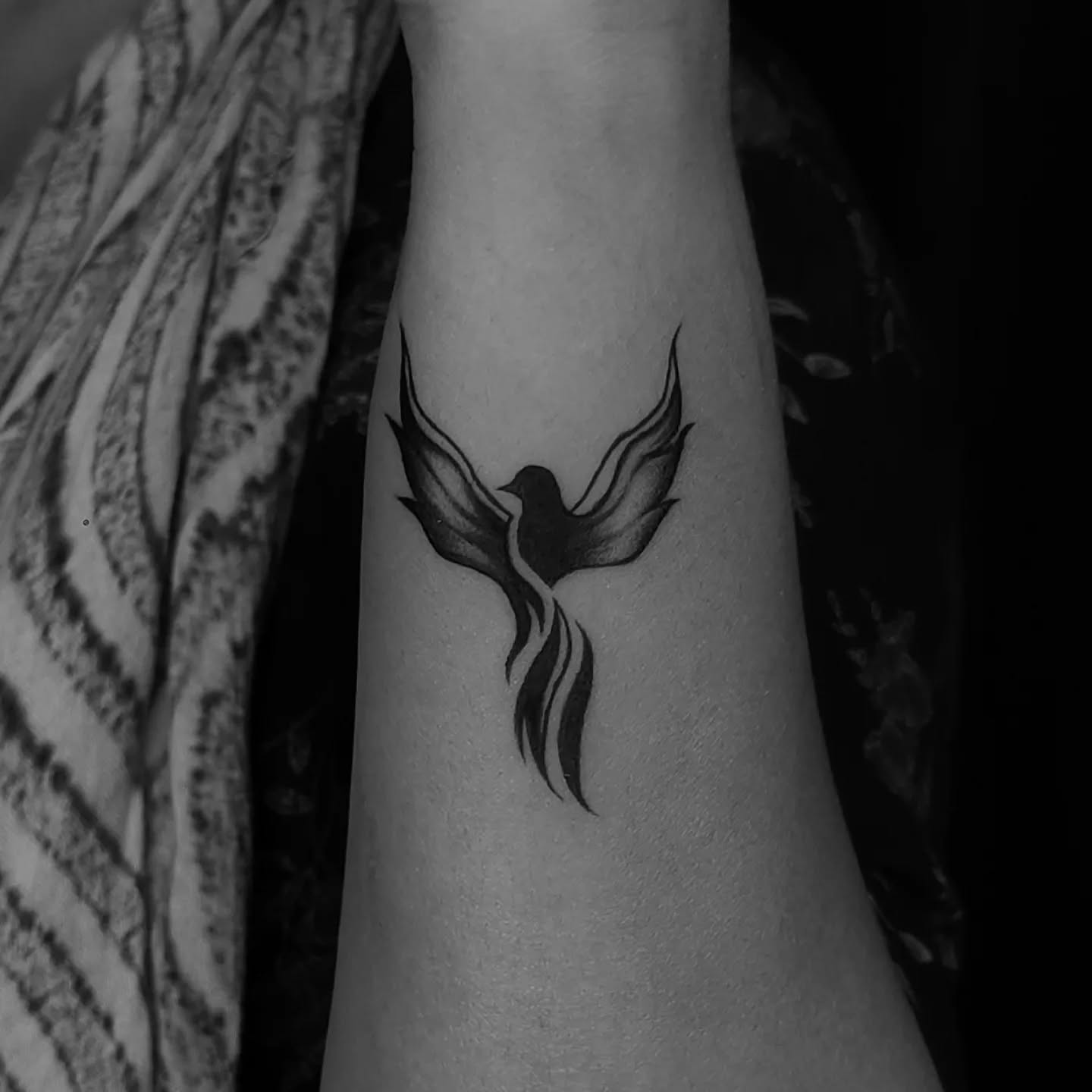 Minimalist Phoenix Tattoo