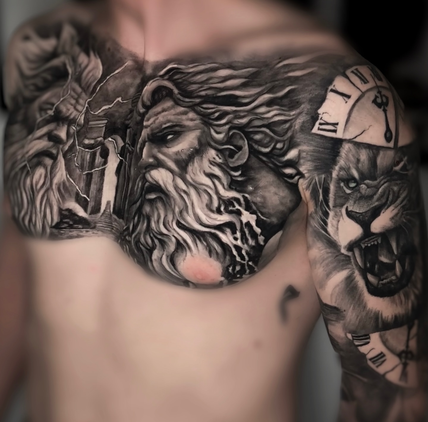 Mythical Chest Tattoo