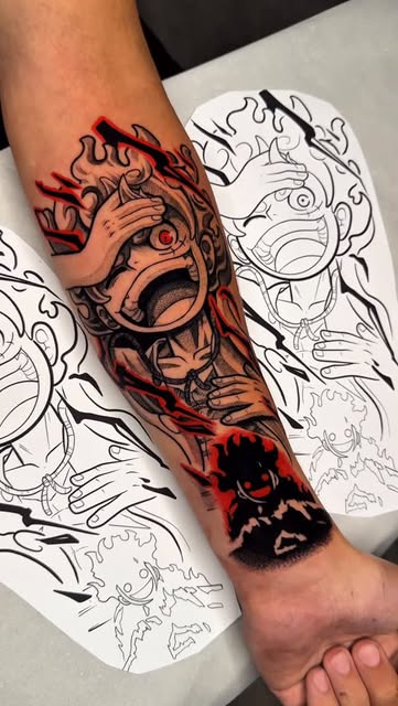 One Piece Character Tattoo