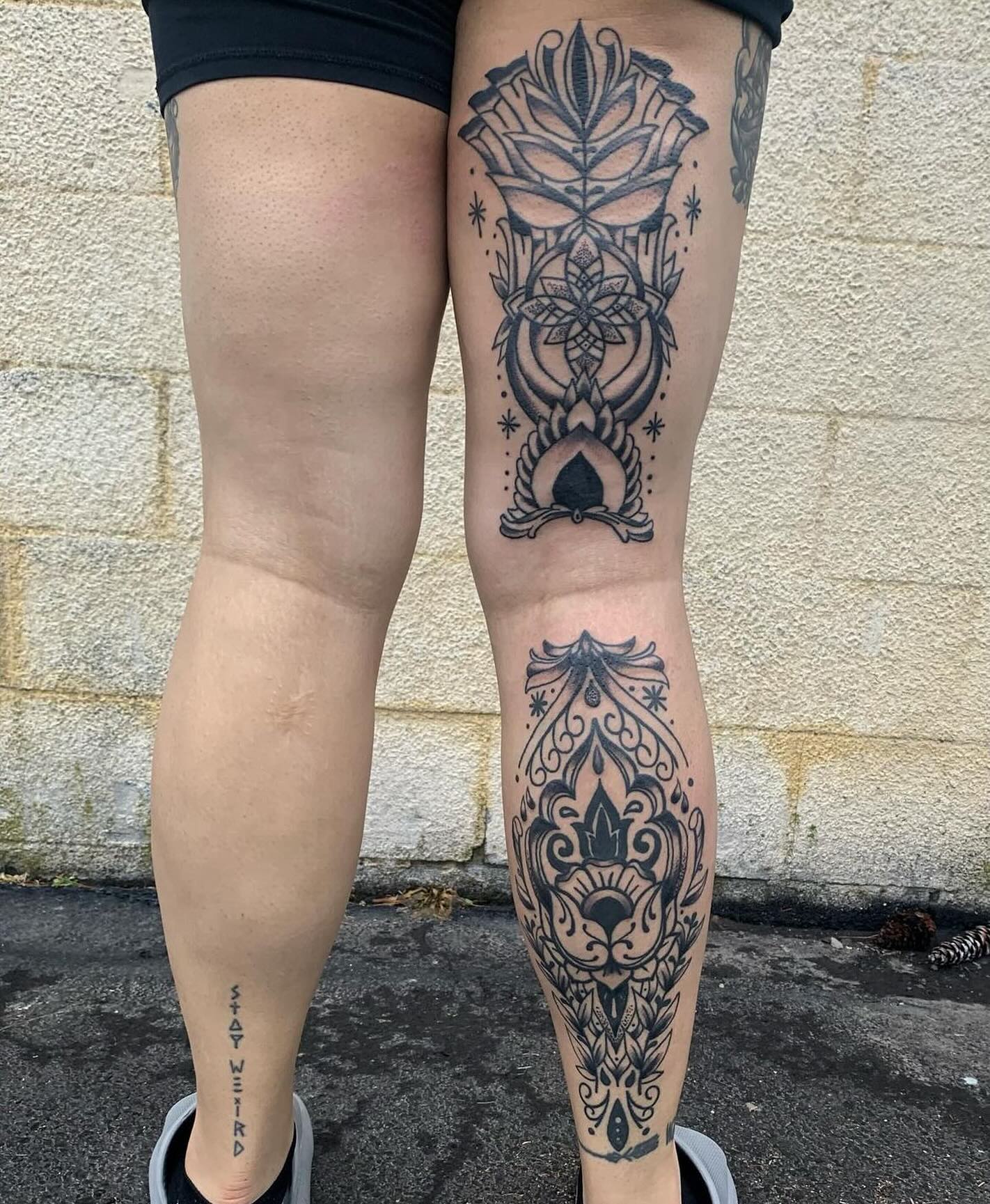 Ornamental Calf Tattoos