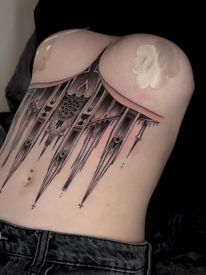 Ornate Banner Underbust