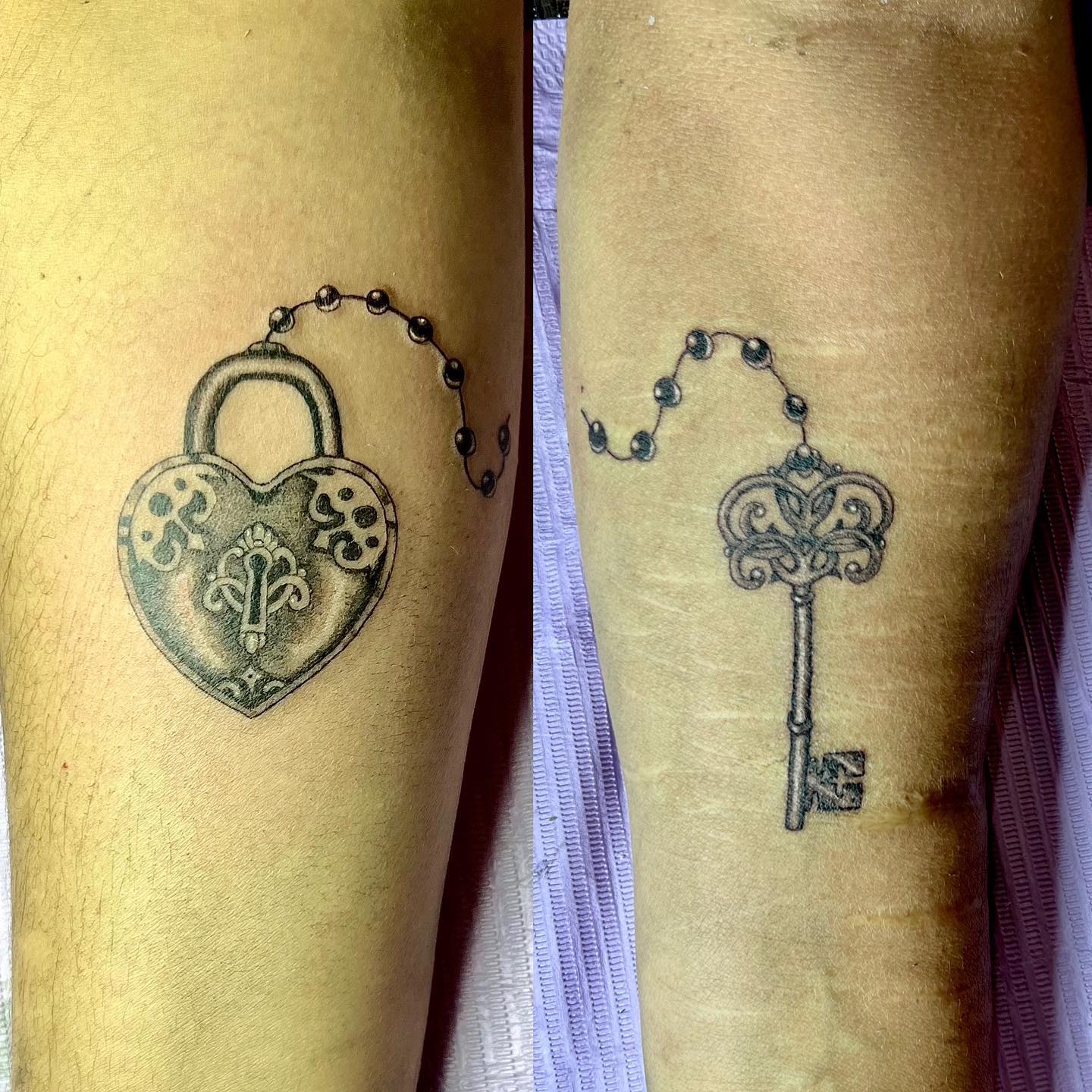 Corazones con candado parejas