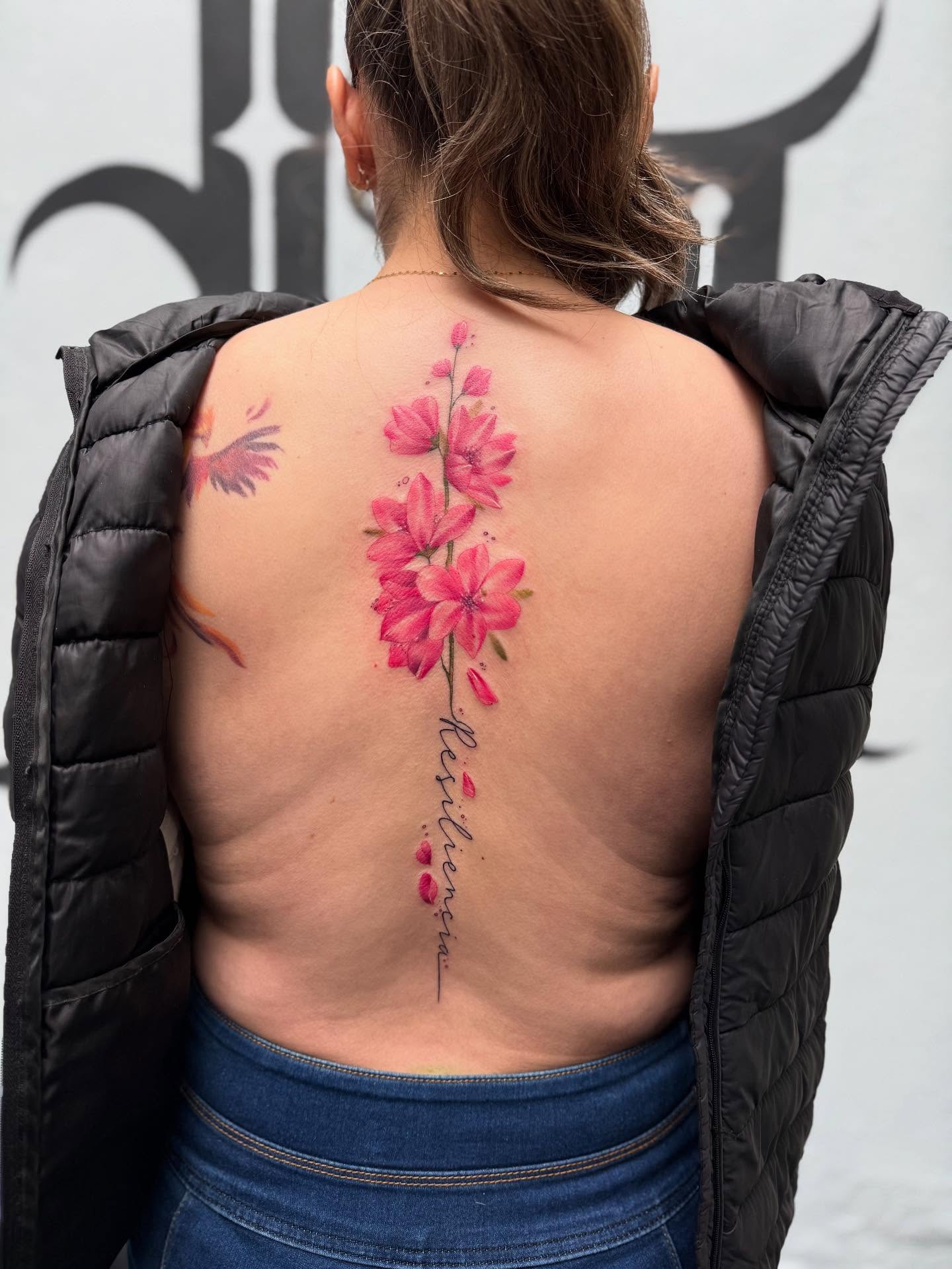 Ramo floral espalda