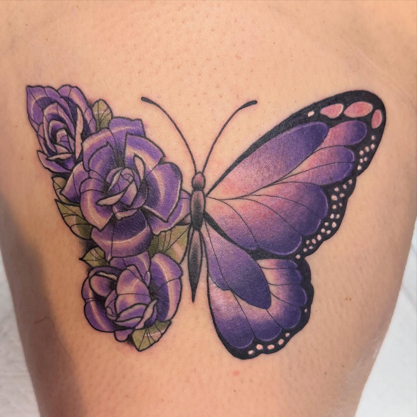 Purple Rose Butterfly