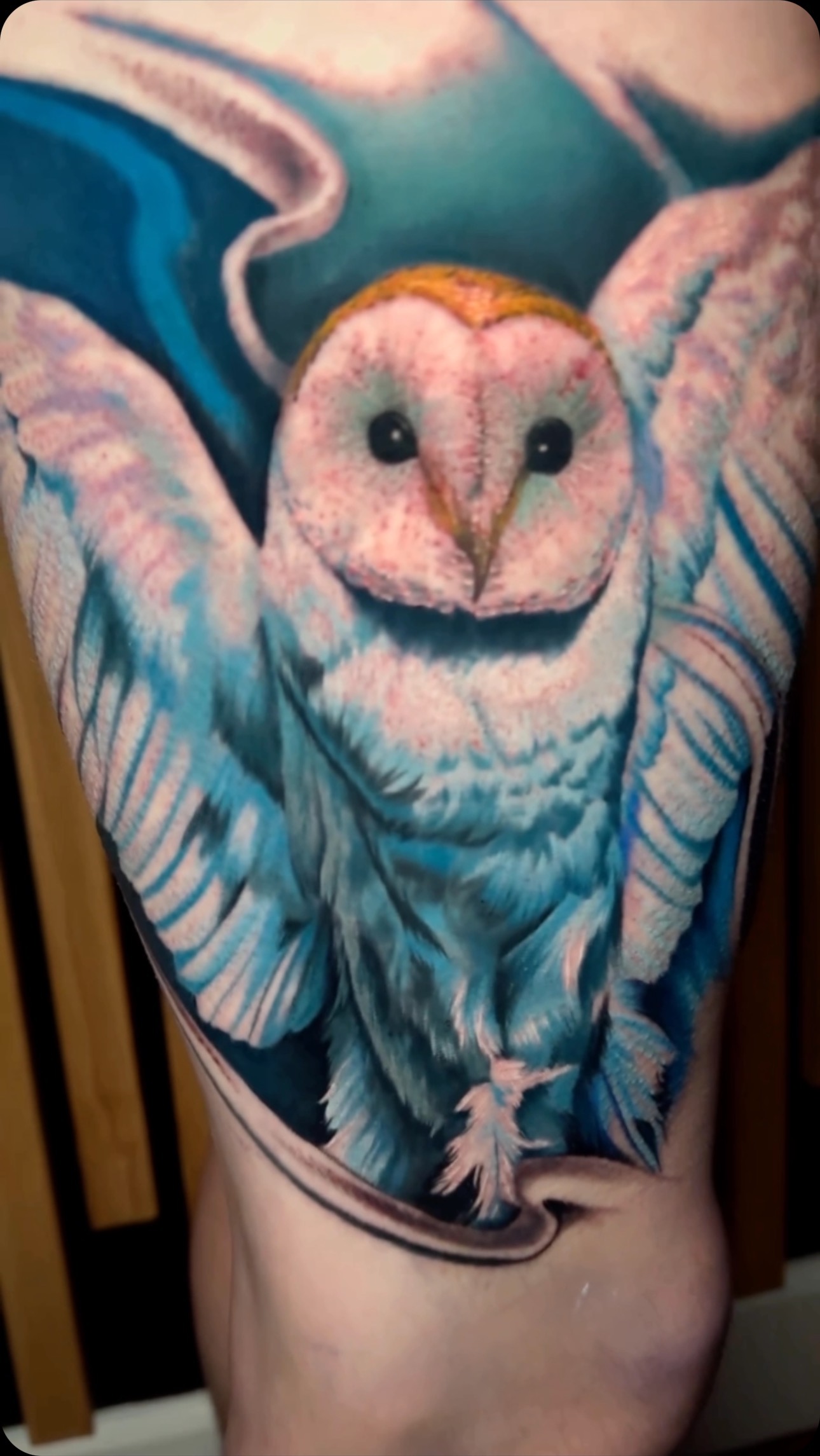 Realistic Barn Owl Tattoo