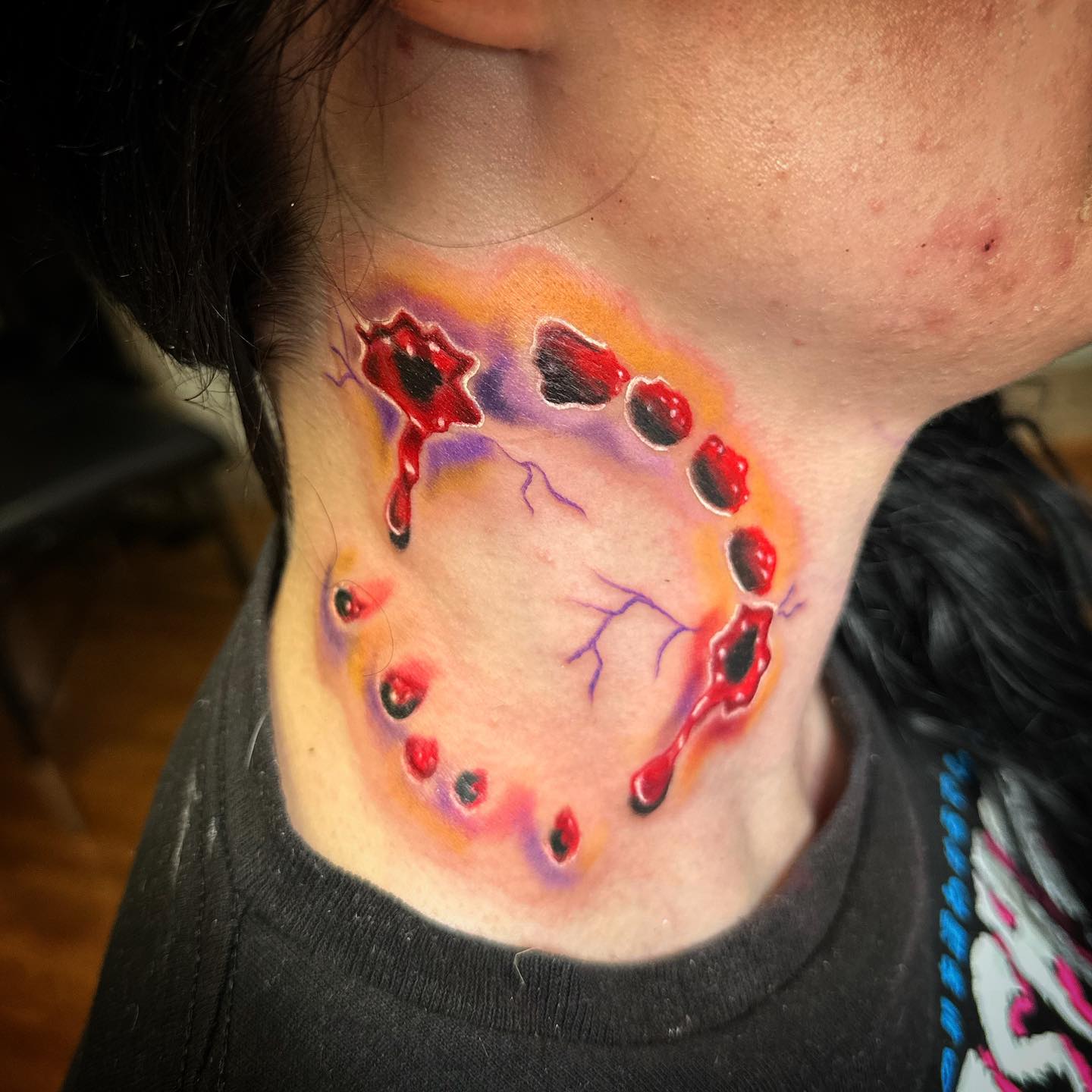 Realistic Bite Mark Tattoo