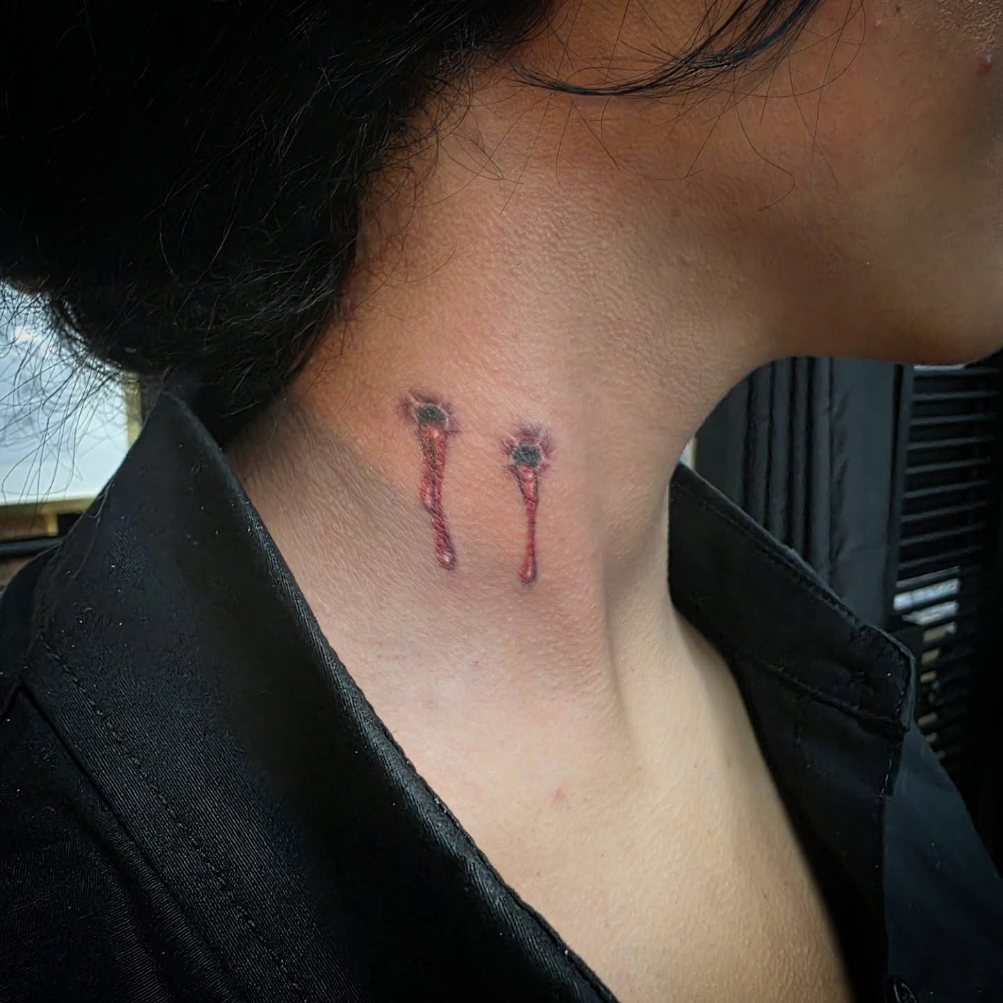 Realistic Bite Mark Tattoo
