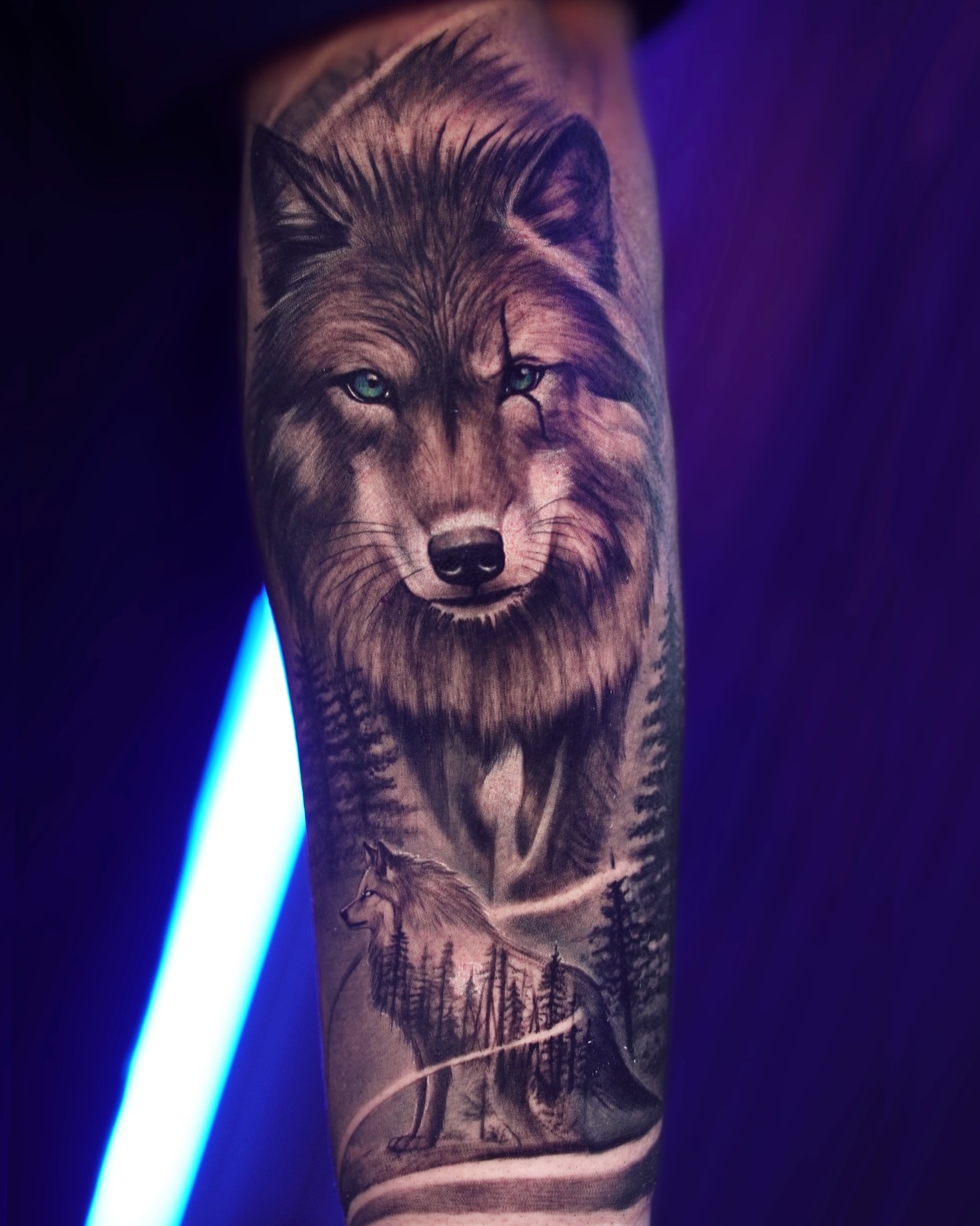 Lobo Realista Bosque