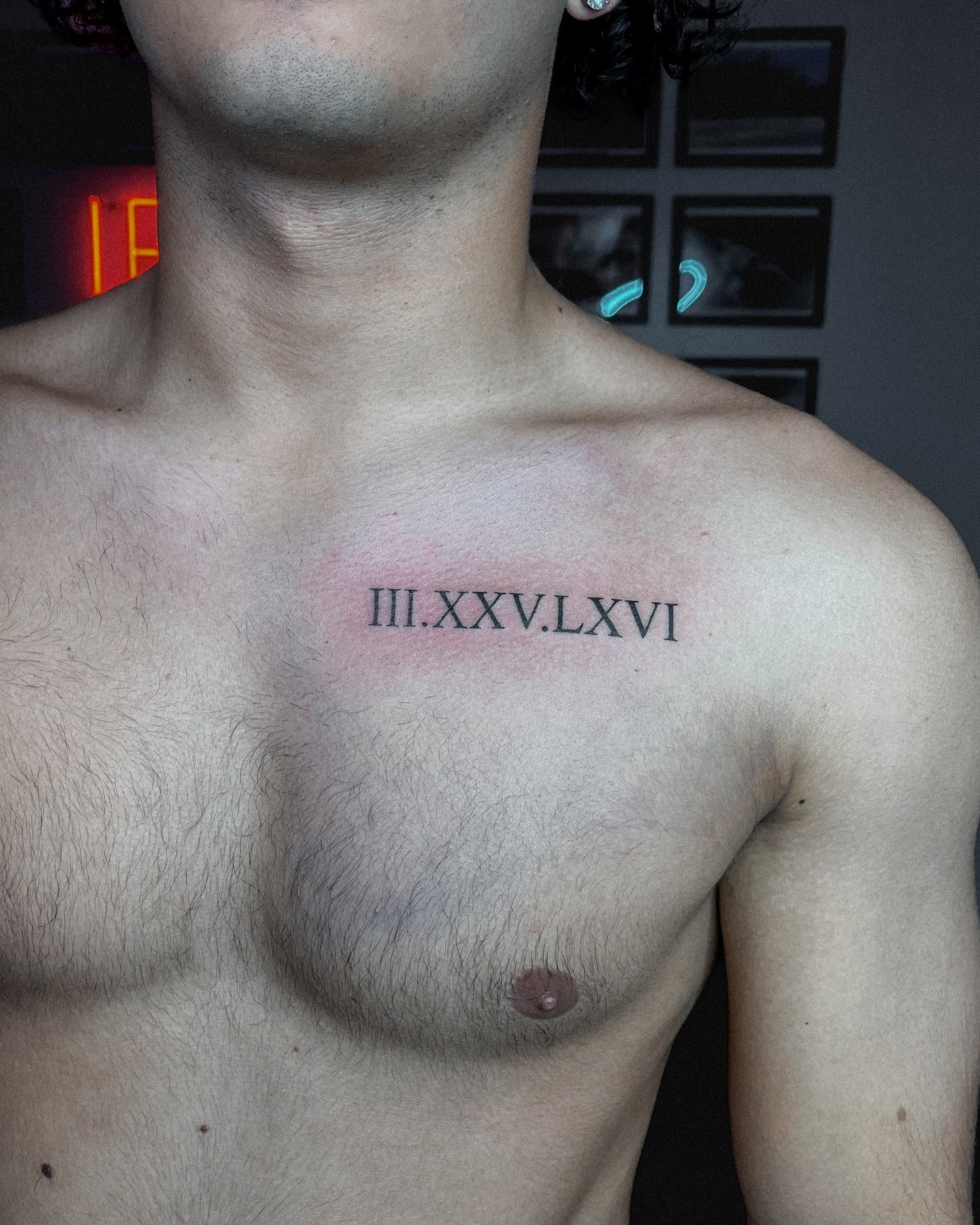 Roman Numeral Shoulder Script