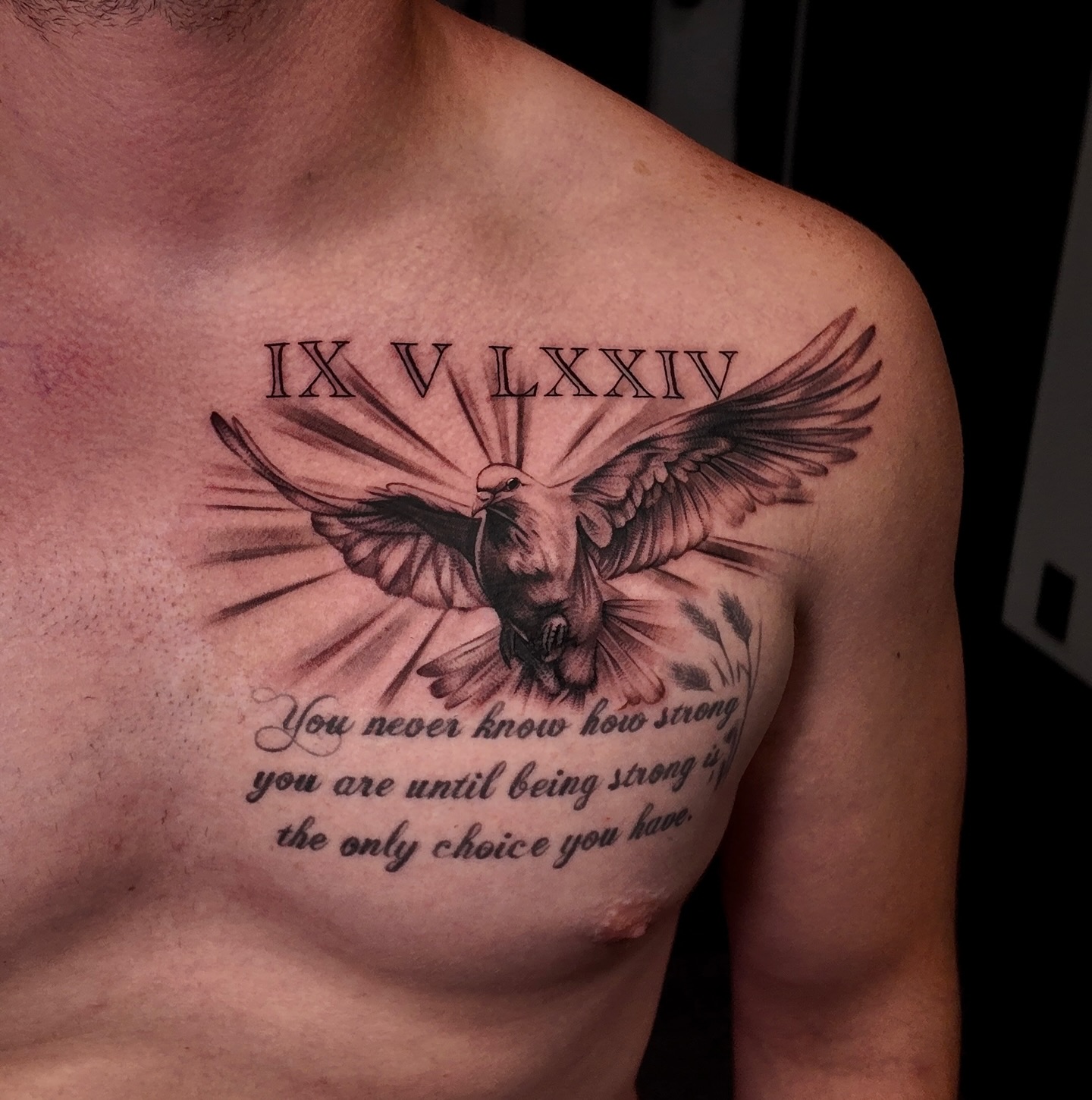 Roman Numeral Eagle Wings