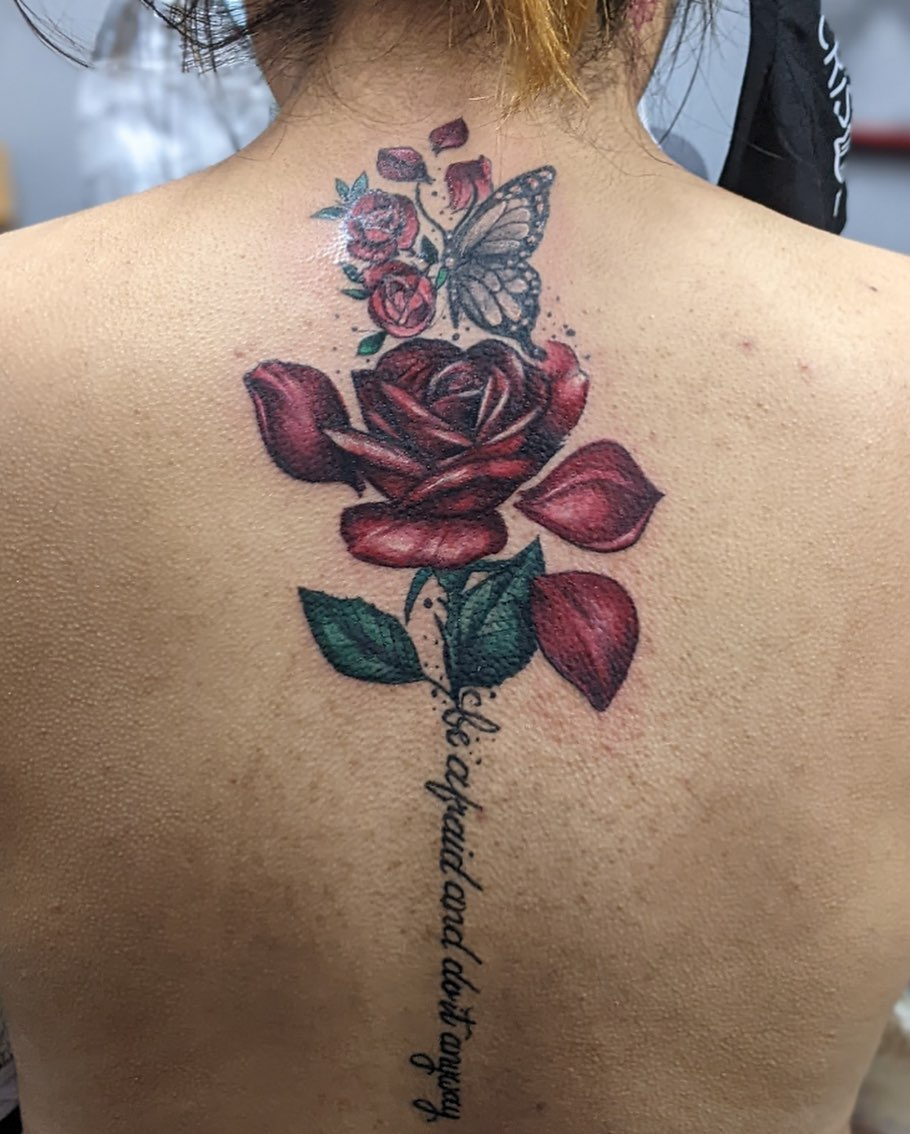Rose & Butterfly Bloom