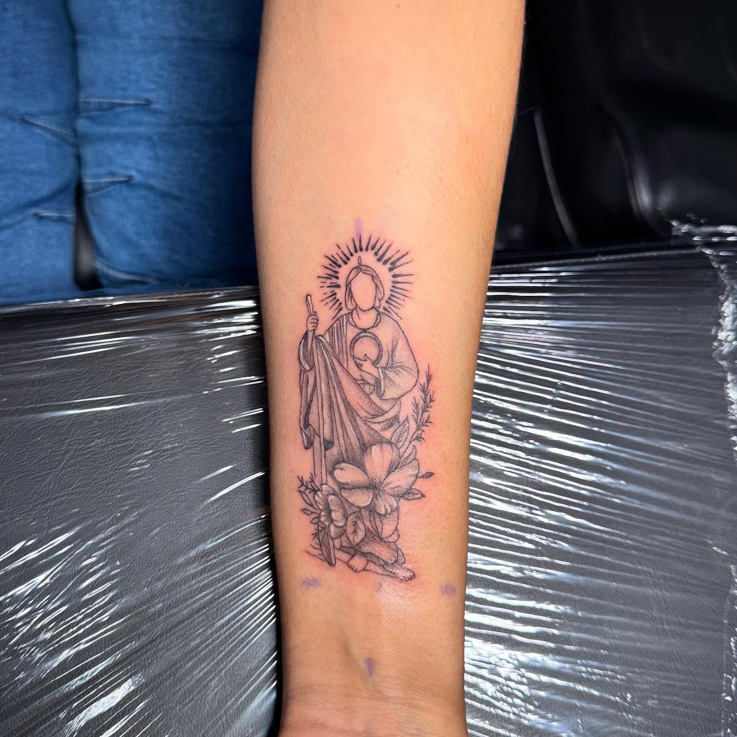 San Judas ilustrado en brazo