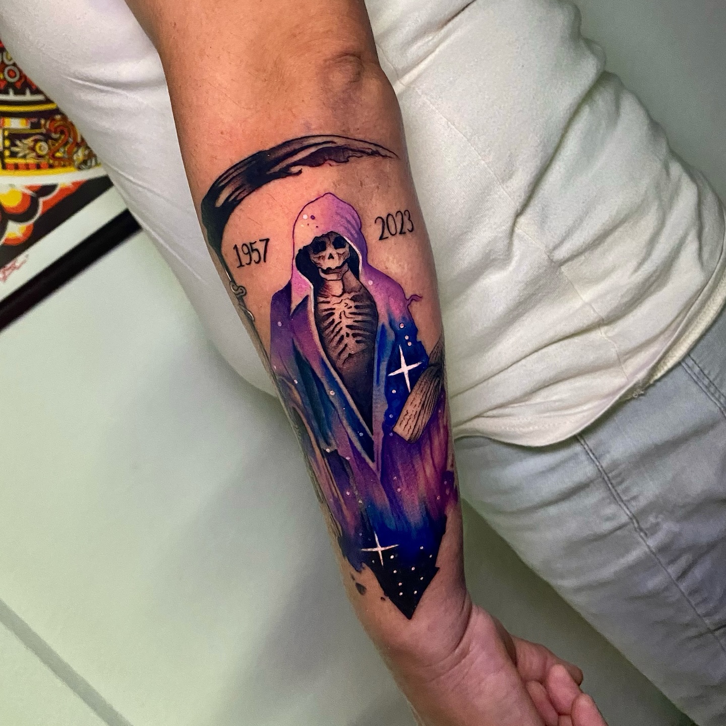 Santa Muerte Memorial Tattoo