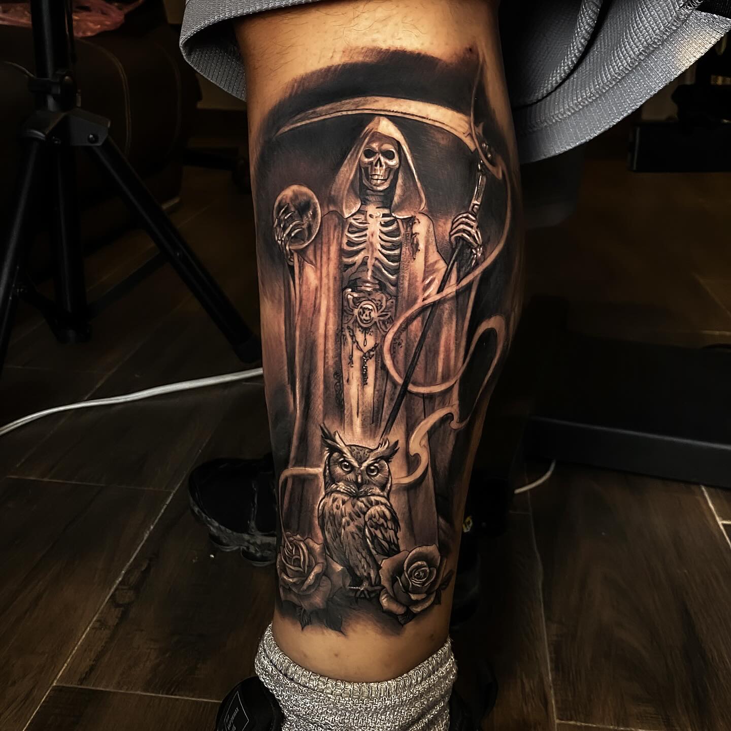 Santa Muerte Portrait Tattoo