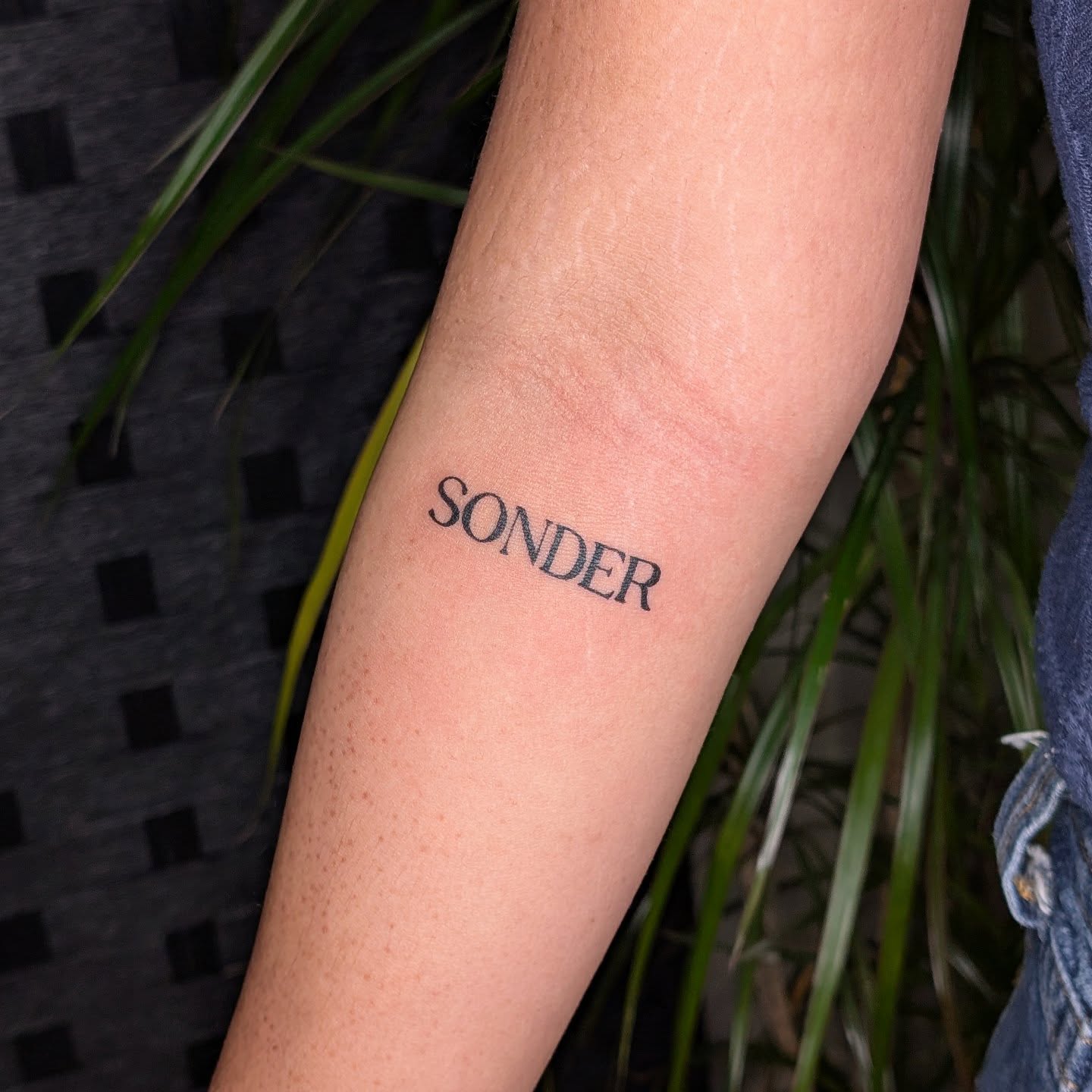 Simple Sonder Word Tattoo