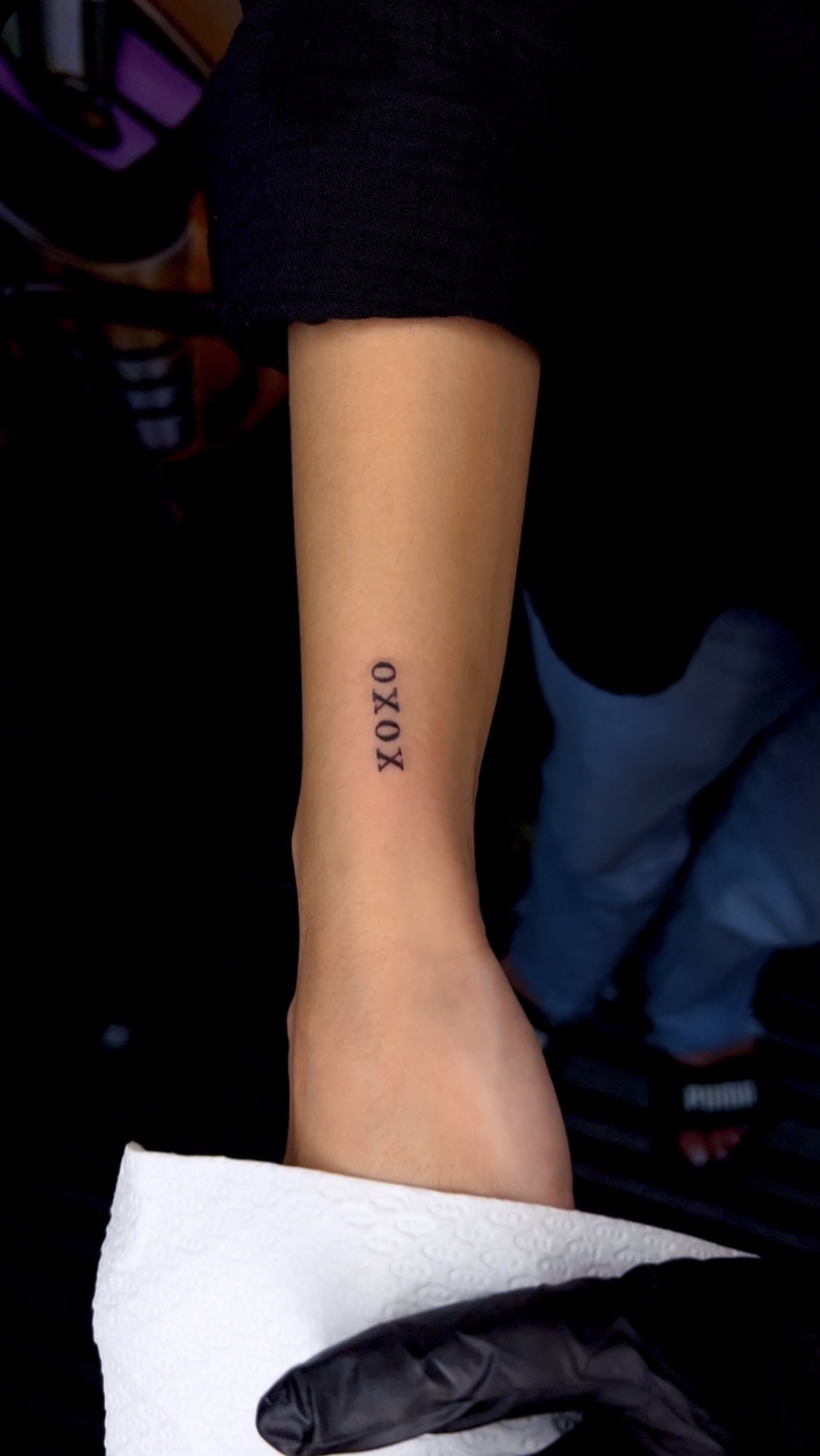 Simple XOXO Wrist Tattoo