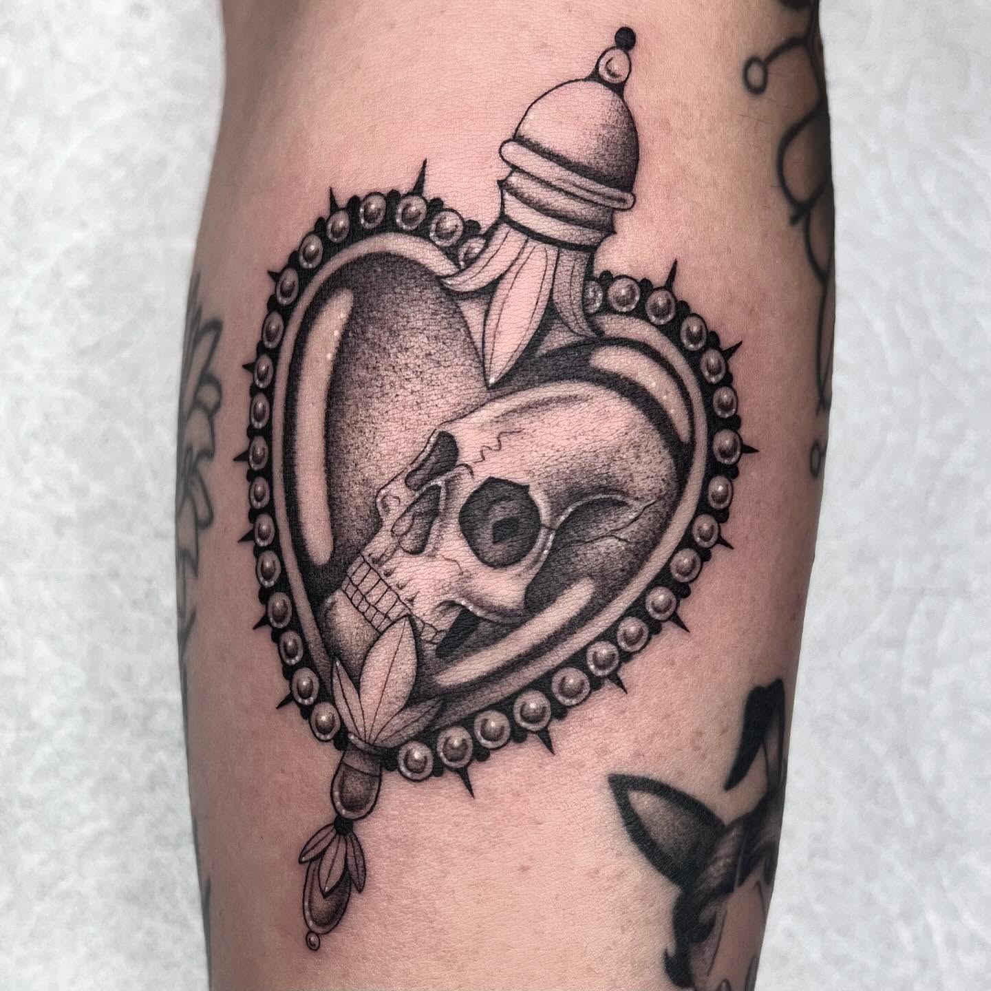 Skull in Heart Locket