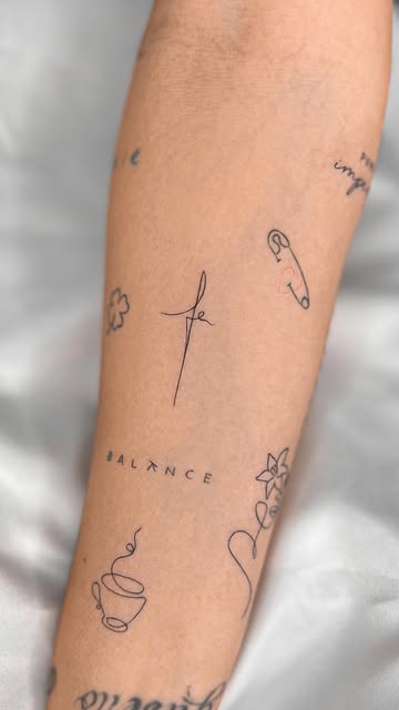 Trazos finos en brazo