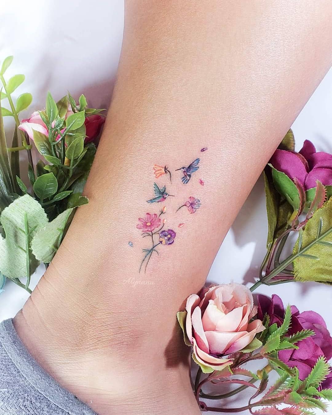 Pajaritos y florcita