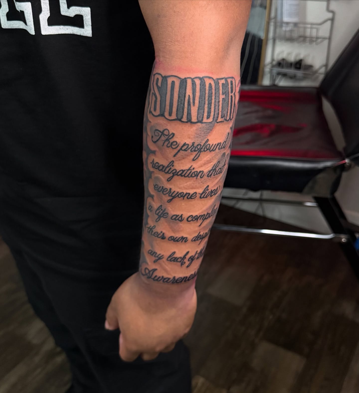Sonder Meaning Script Tattoo