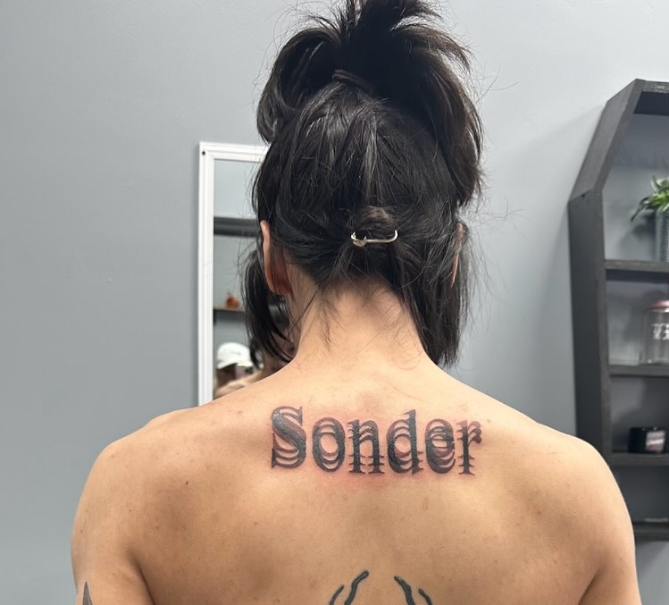 Sonder Word Back Tattoo