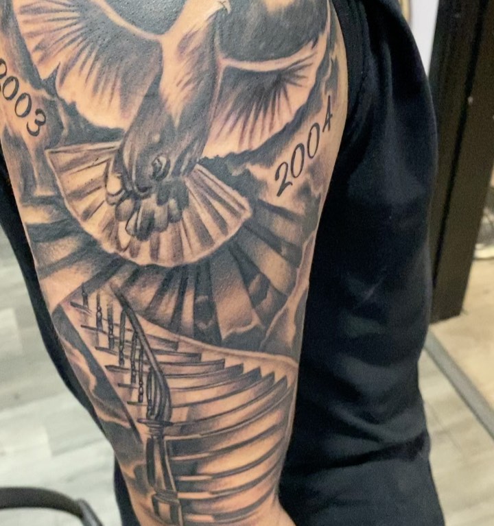 Symbolic Dove and Staircase