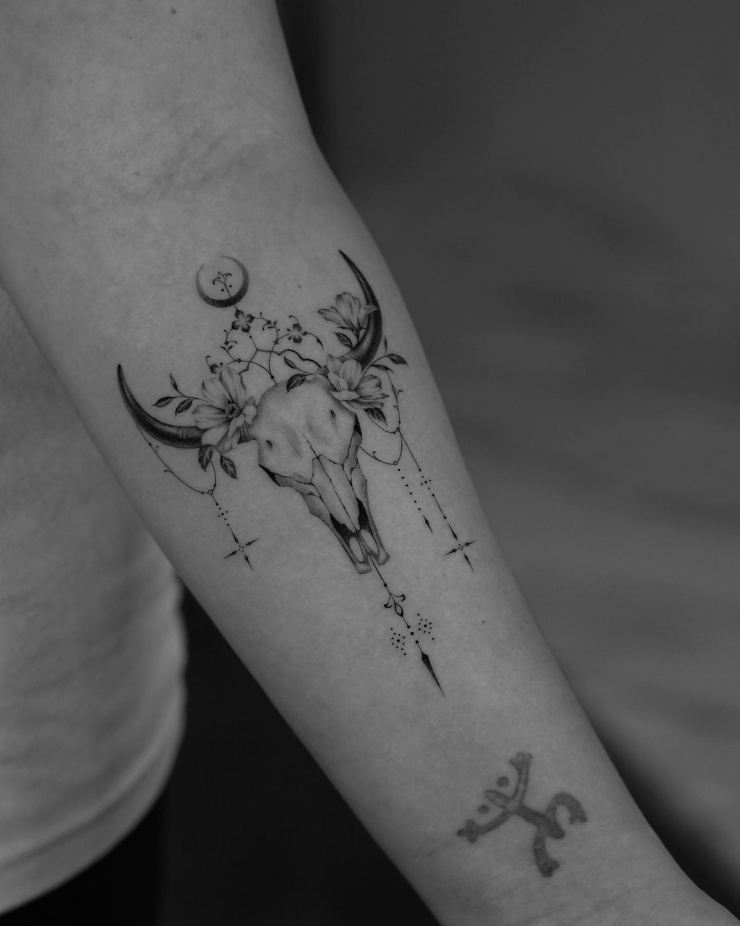 Taurus Skull Constellation Tattoo