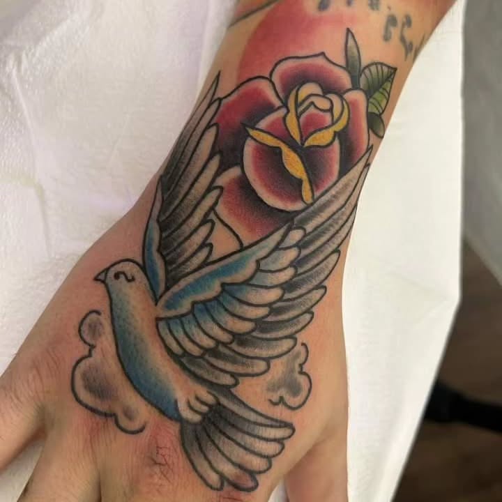 Traditional Dove and Rose
